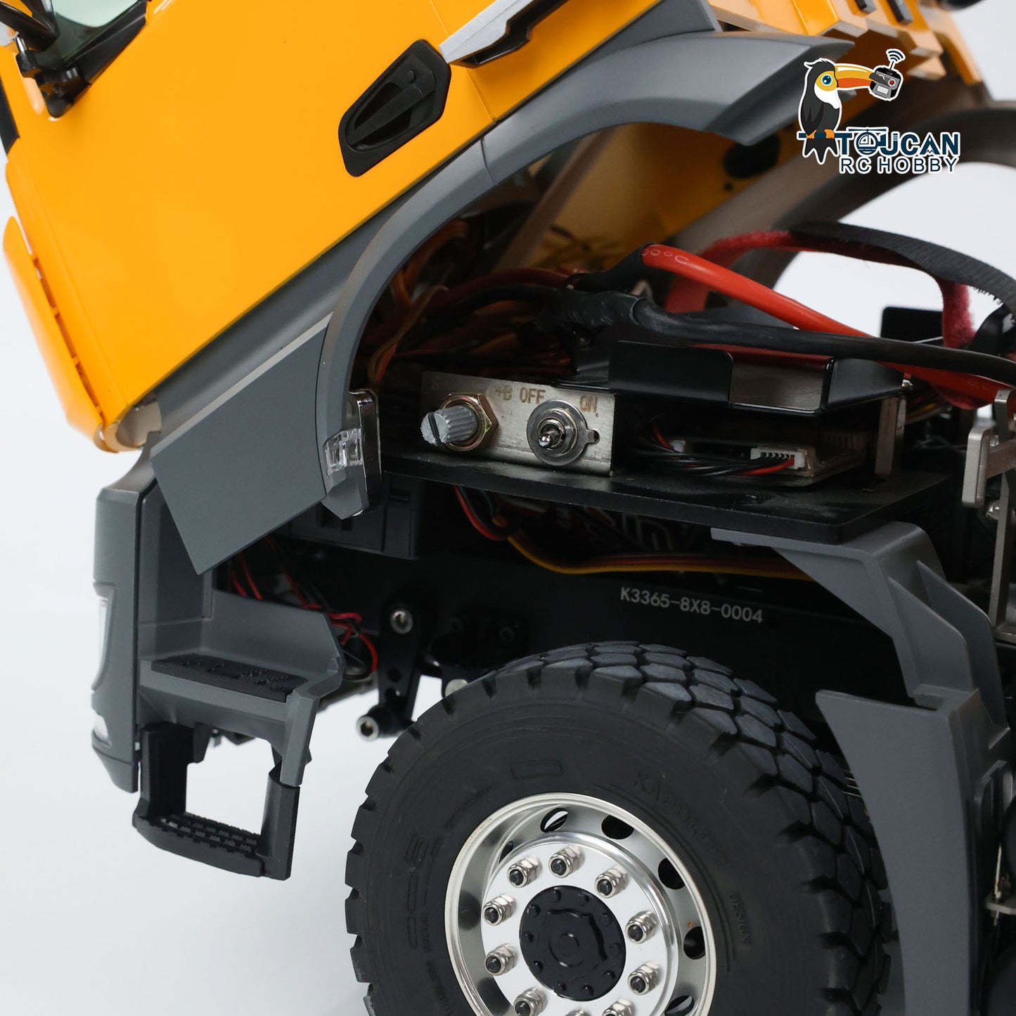 Kabolite K3365 1/14 RC Hydraulic Dump Truck 8X8 RTR Remote Control Tipper Cars with Light Sound System 2-Speed Transmission
