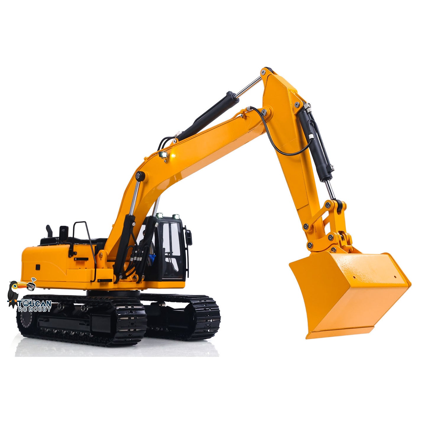 RTR Metal 1/12 Hydraulic Remote Control Excavator 323GX 3 Way Valve RC Digger Model Quick Coupler Flysky ST8 Radio Battery