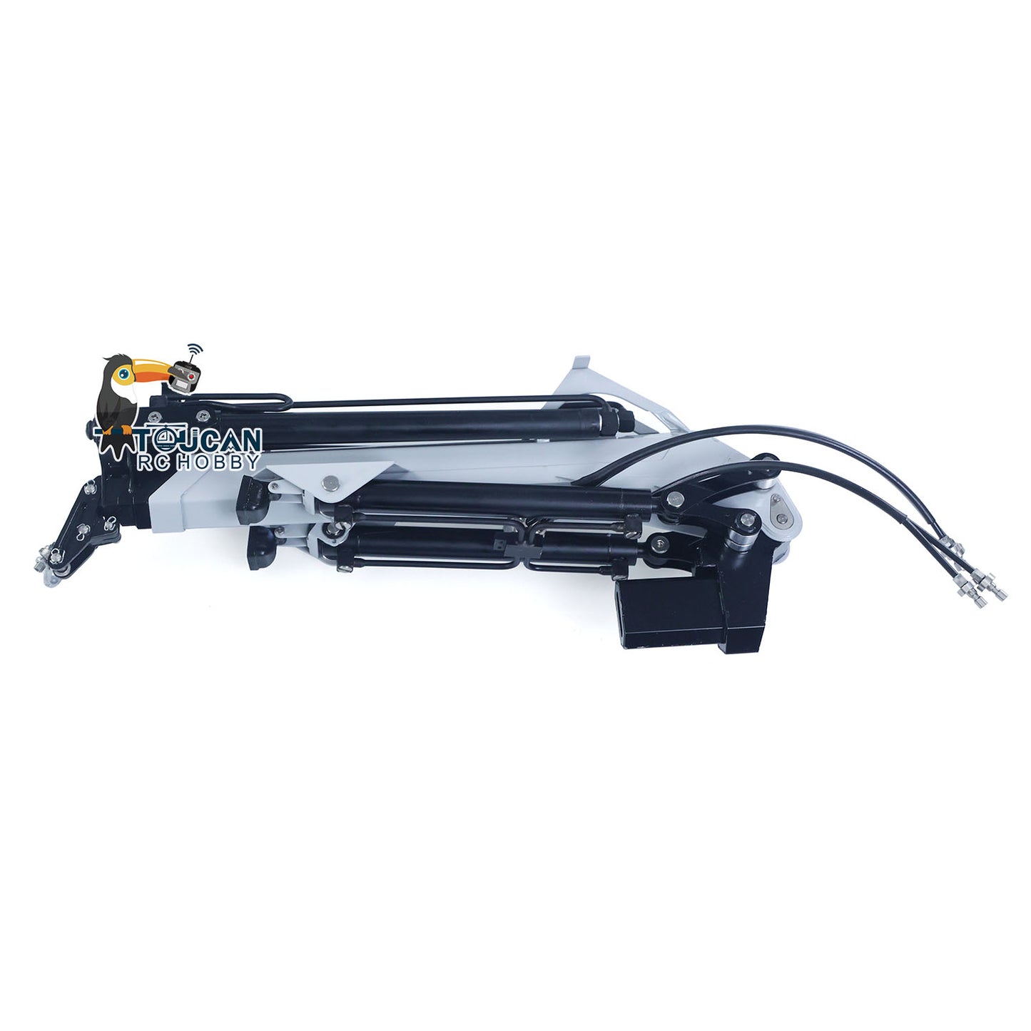 4151 AK Metal 1/14 RC Tractor Truck with Hydraulic Crane Fly Jib Arm Bucket 6*6 Remote Control Farm Car 3Speed Model Lorry Sound