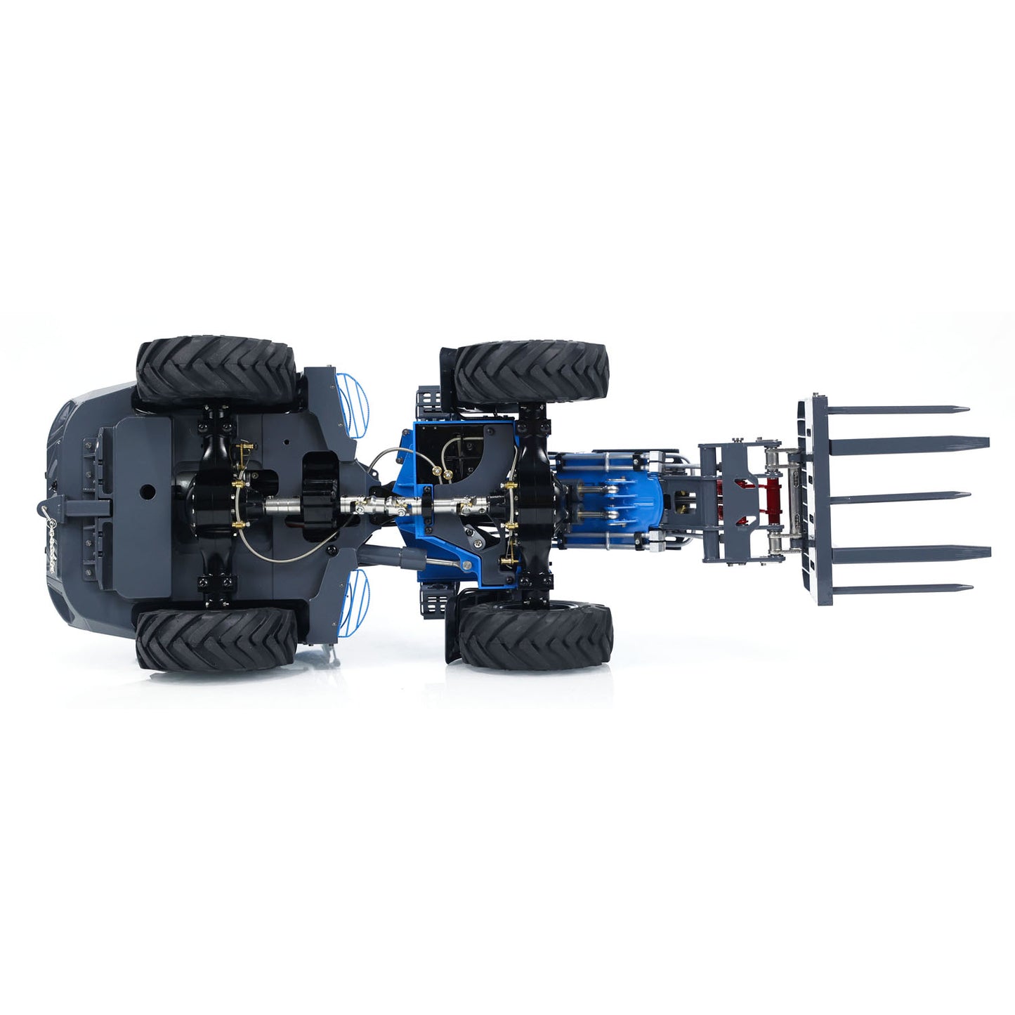 LESU 1/14 Hydraulic RC Telescopic Arm Loader AT1050 Radio Control Fork Truck Painted Assembled Engineering Vehicle FlySky ST8 Sound Light