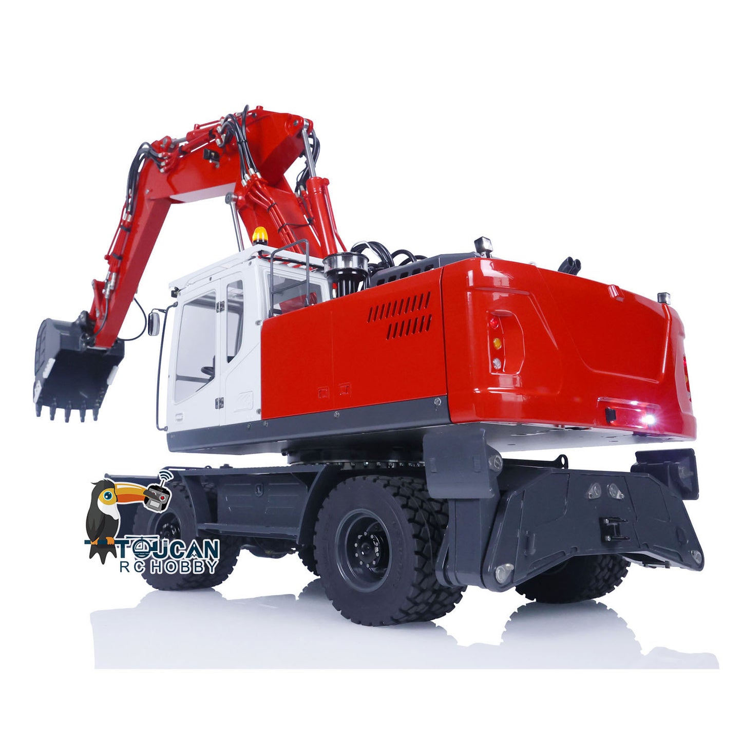 LESU 1/14 3 Arms RC Hydraulic Wheeled Excavator ET30H RTR Remote Control Digger Vehicle Hobby Model PL18EV Customized Version