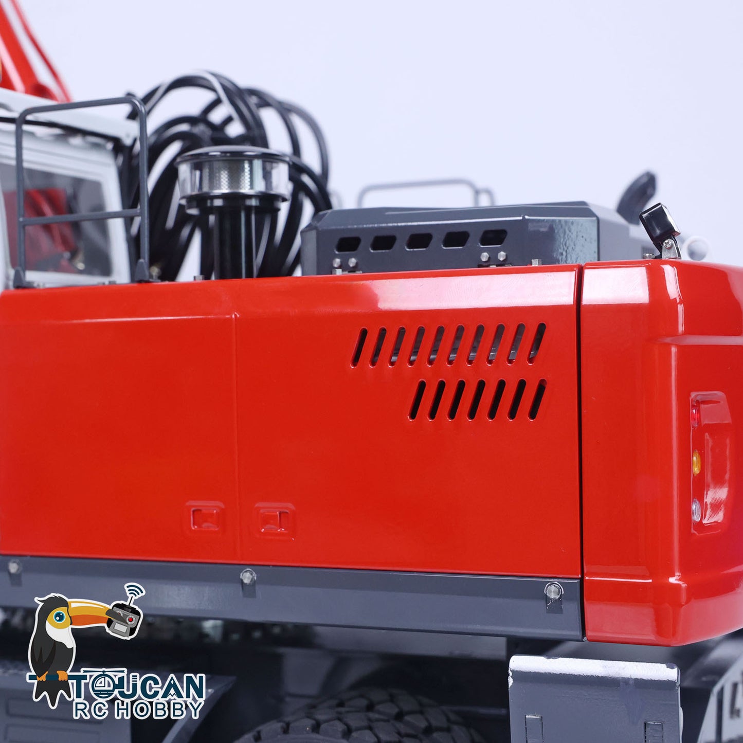 LESU 1/14 3 Arms RC Hydraulic Wheeled Excavator ET30H RTR Remote Control Digger Vehicle Hobby Model PL18EV Customized Version
