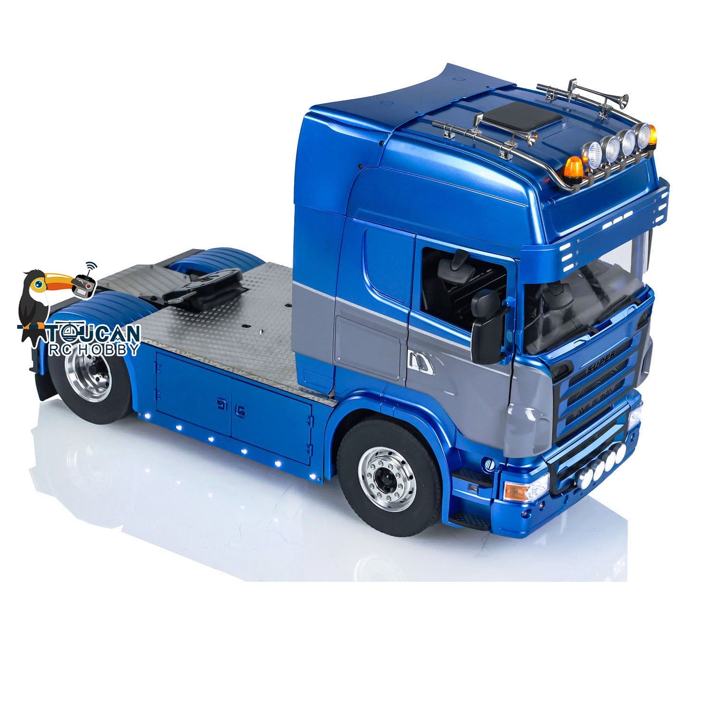 LESU RC Tractor Truck 1/14 RTR Radio Control 4X4 Vehicle Sound Light Smoke