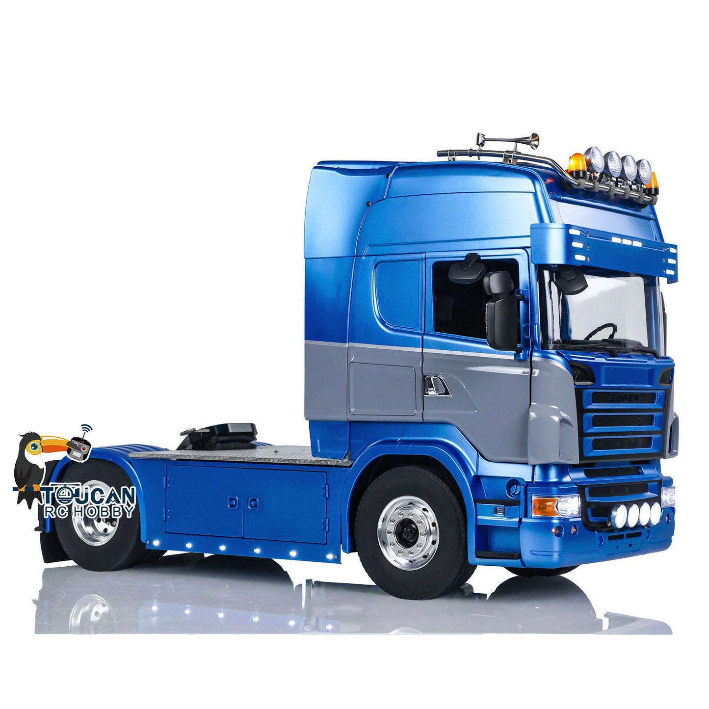LESU RC Tractor Truck 1/14 RTR Radio Control 4X4 Vehicle Sound Light Smoke