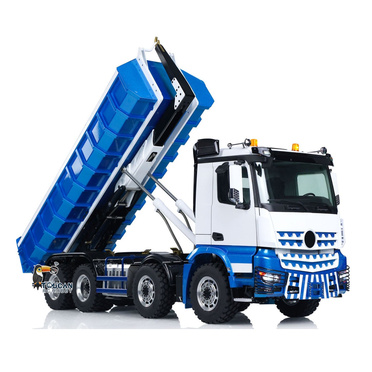 IN STOCK LESU 1/14 8x8 3348 Hydraulic RC Dump Truck RTR Remote Control Roll Off Dumper