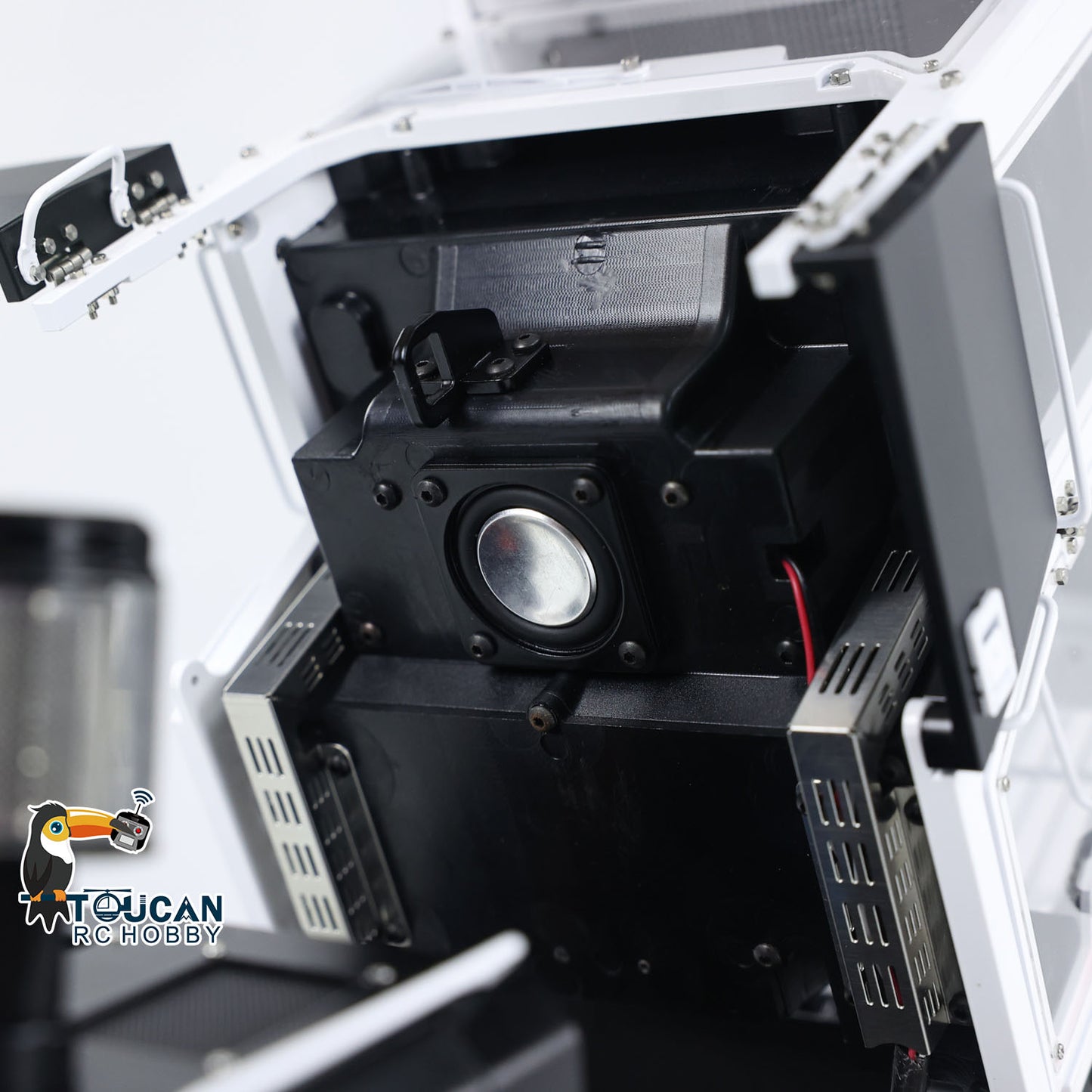 1/14 LESU RC Hydraulic Loader 973K RTR Tracked Car Model Openable Buckets Rear Plow Metal Tracks