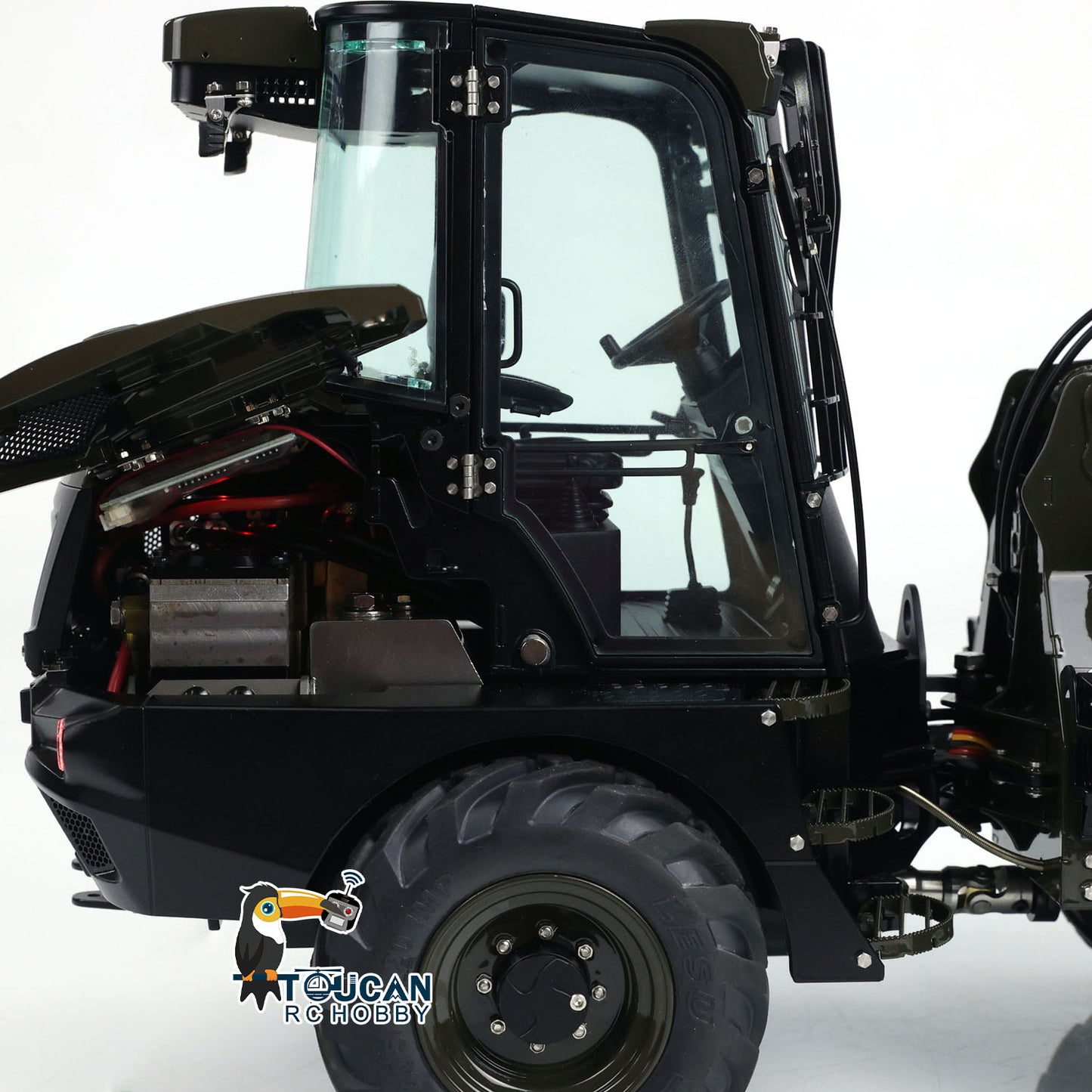 LESU 1/14 AT1050 RC Hydraulic Fork Truck Painted Telescopic Arm Loader Car Model