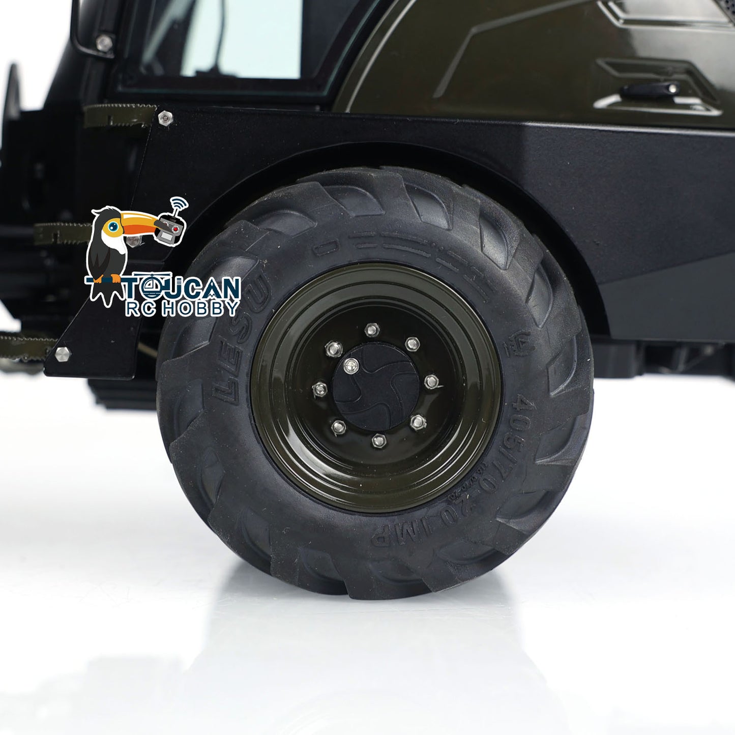 LESU 1/14 AT1050 RC Hydraulic Fork Truck Painted Telescopic Arm Loader Car Model