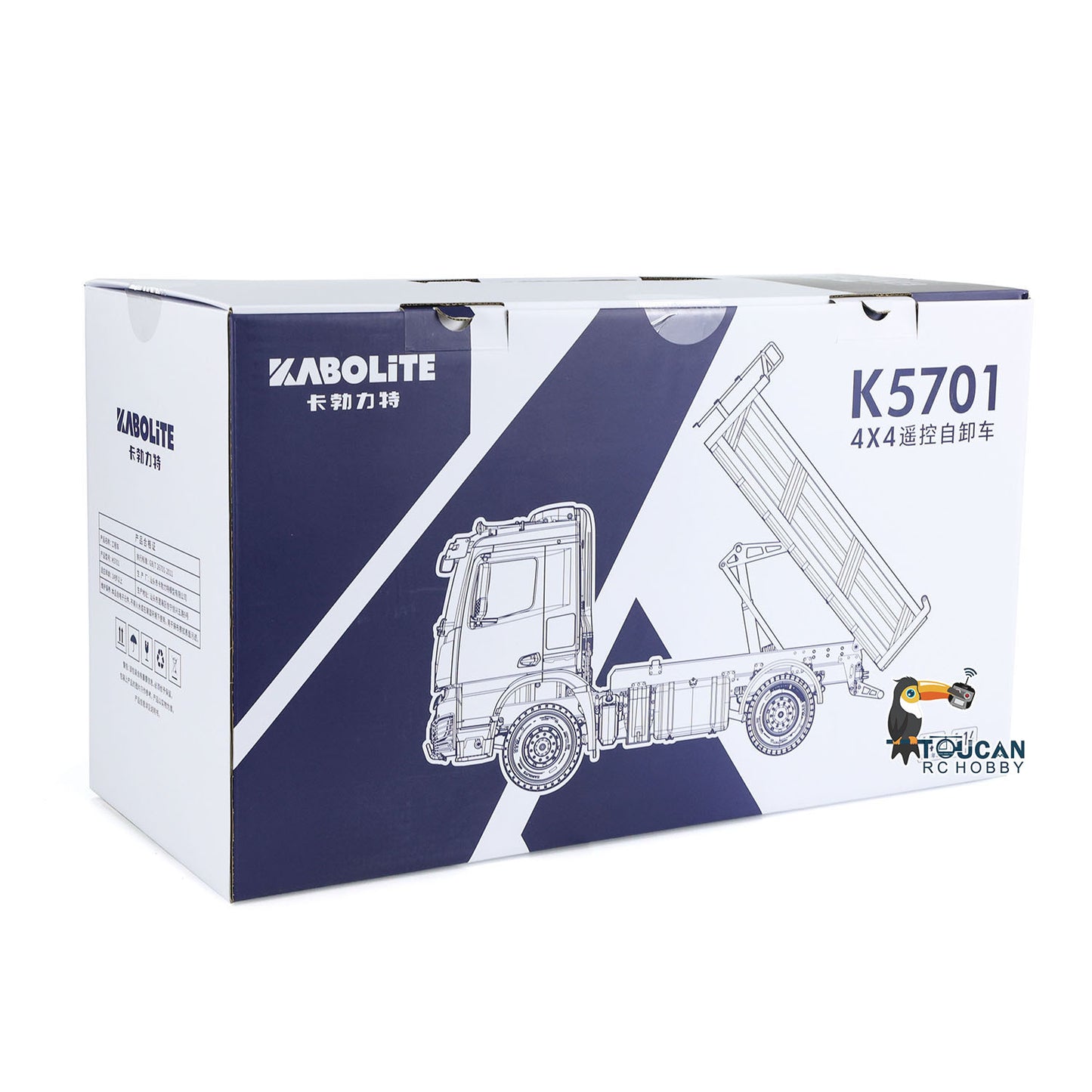 1/14 Kabolite 5701 RC Dump Truck 4x4 Remote Control Dumper Car Sound Light Model