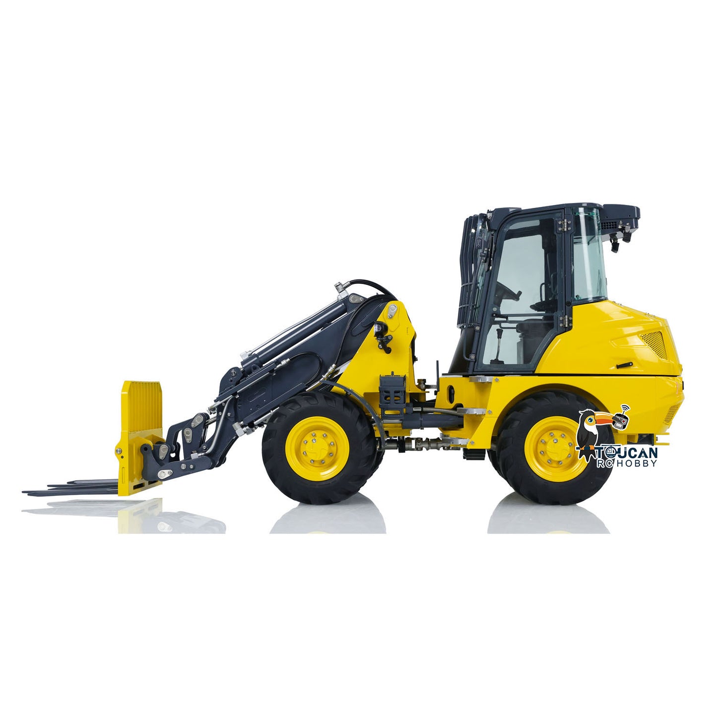 LESU AT1050 1:14 RC Hydraulic Fork Truck Metal Telescopic Arm Loader Car Assembled Model