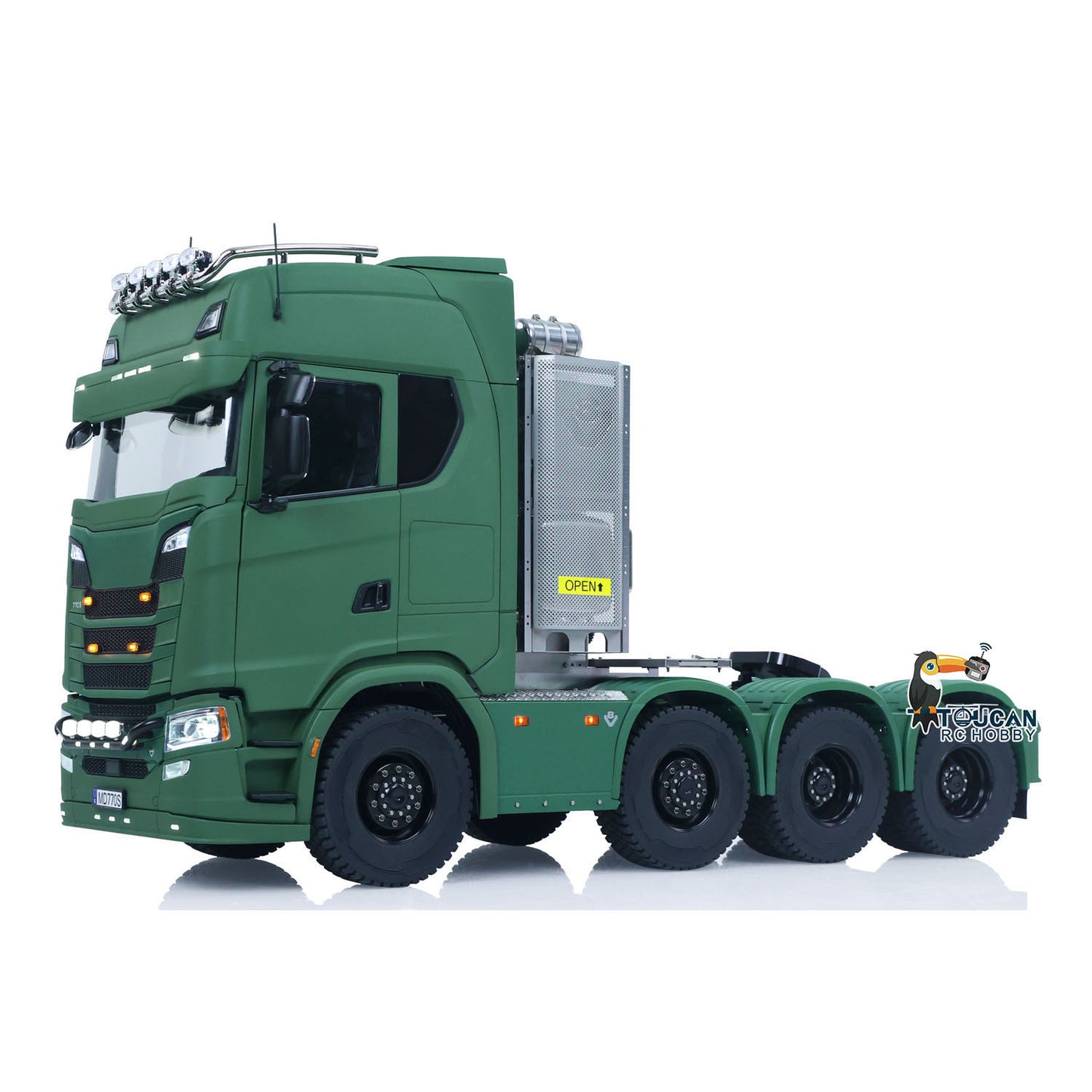 1/14 RTR Remote Control Tractor Truck SC 770S 8*8 RC Lorry Vehicle Model Metal Chassis Axle Lock Hobbywing ESC Flowing LED Light