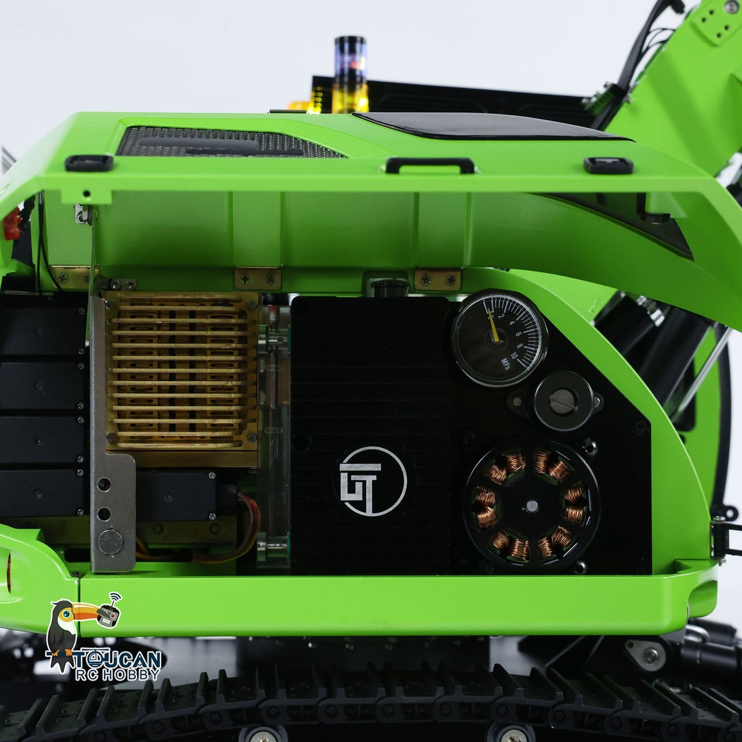 CUT Model 1/14 RC Hydraulic Excavator LR 914 Metal Remote Control Digger Model 5ways Valve RTR Construction Car ST8 Radio Battery