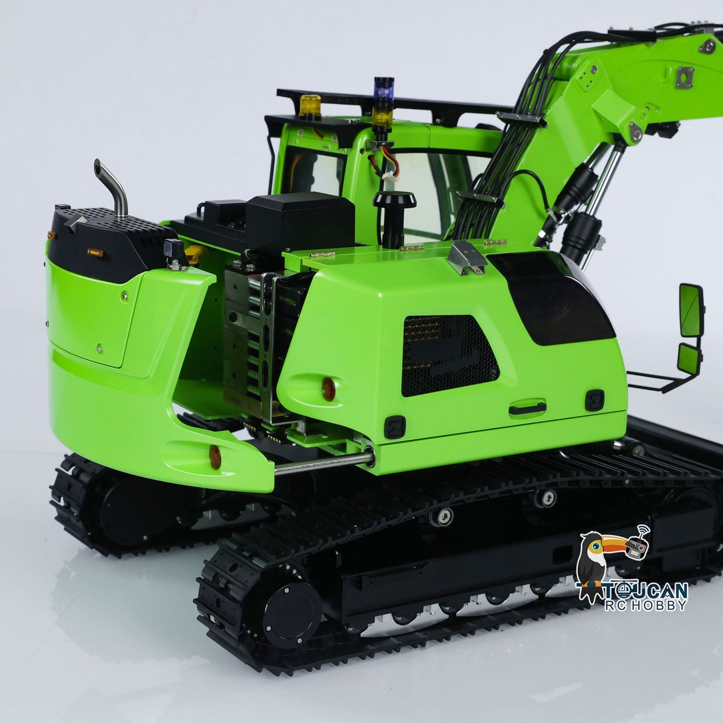 CUT Model 1/14 RC Hydraulic Excavator LR 914 Metal Remote Control Digger Model 5ways Valve RTR Construction Car ST8 Radio Battery