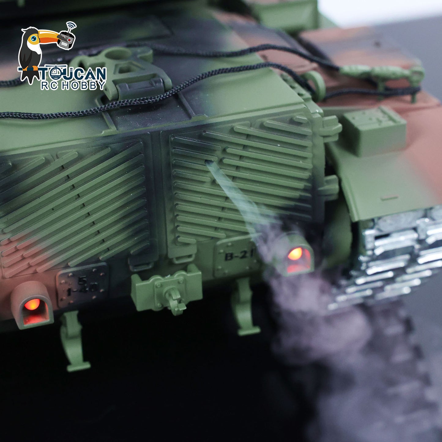 1/16 RC Tank M60A3 Remote Control Battle Tanks Camo Green Metal Wheels Tracks LED Light Sound Infrared Battle System Metal Wheel