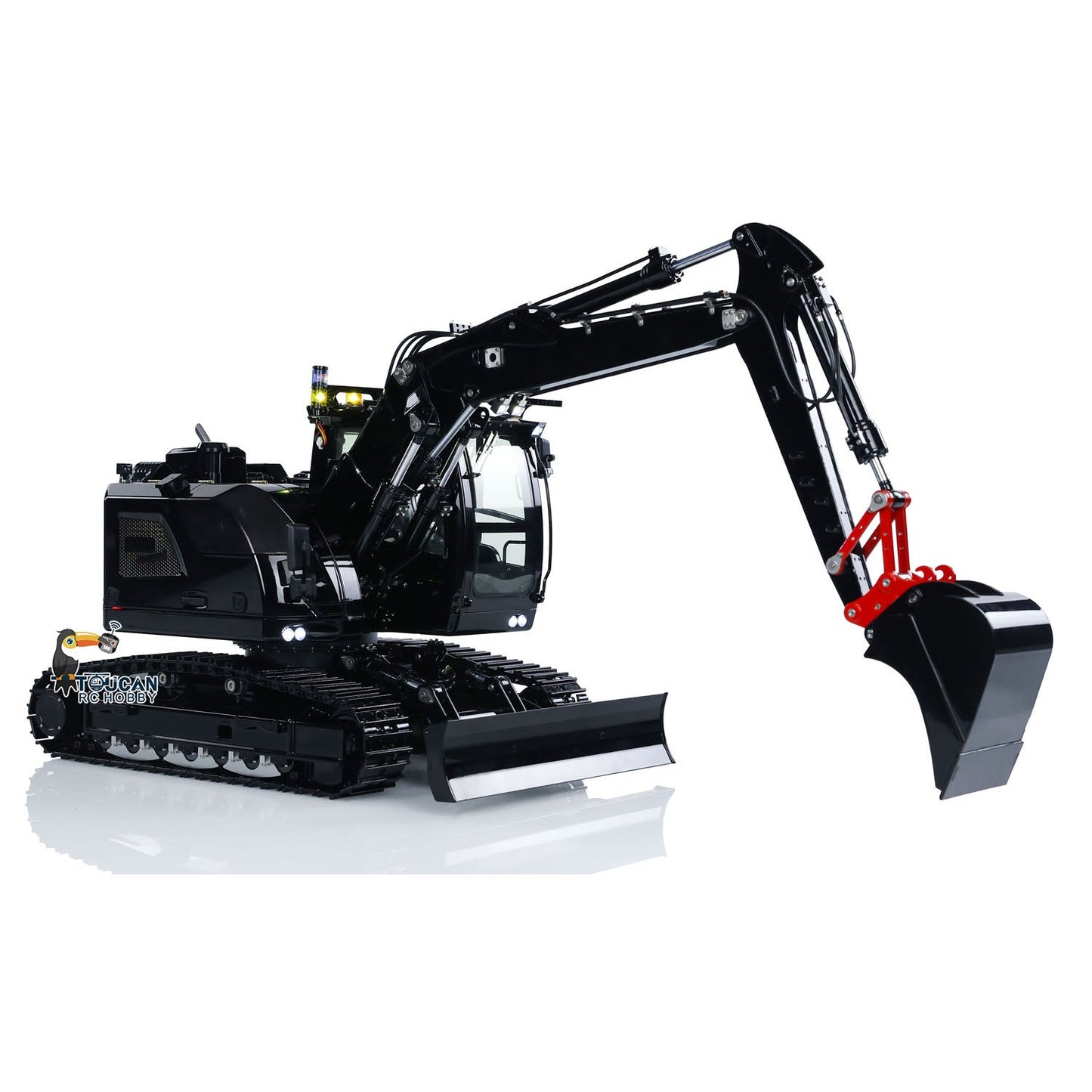 Metal 1/14 RC Hydraulic Excavator LR 914 5ways Valve Remote Control Digger Model RTR Construction Vehicle ST8 Radio Battery