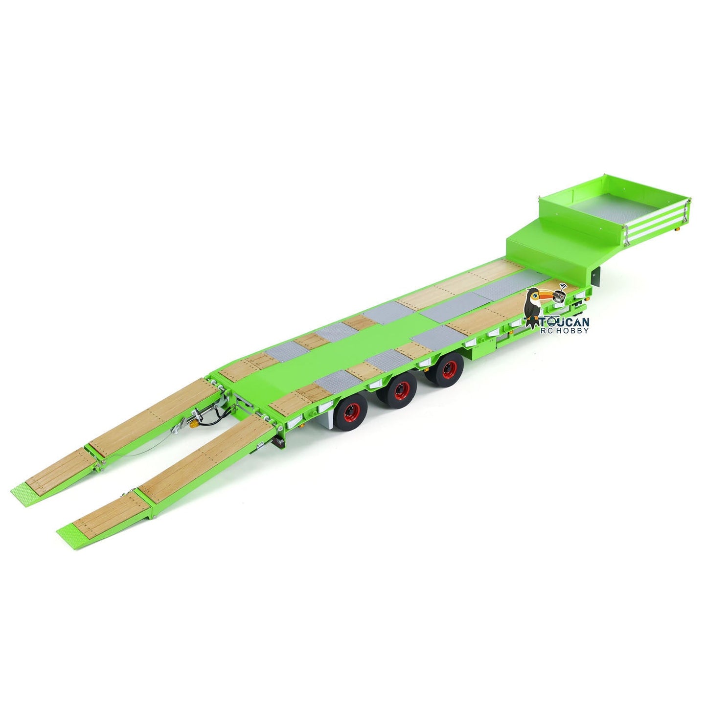1/14 LESU Metal Trailer Hydraulic Lifting Tailboard Electric Legs Painted for RC Tractor Truck DIY Radio Controlled Lorry Car
