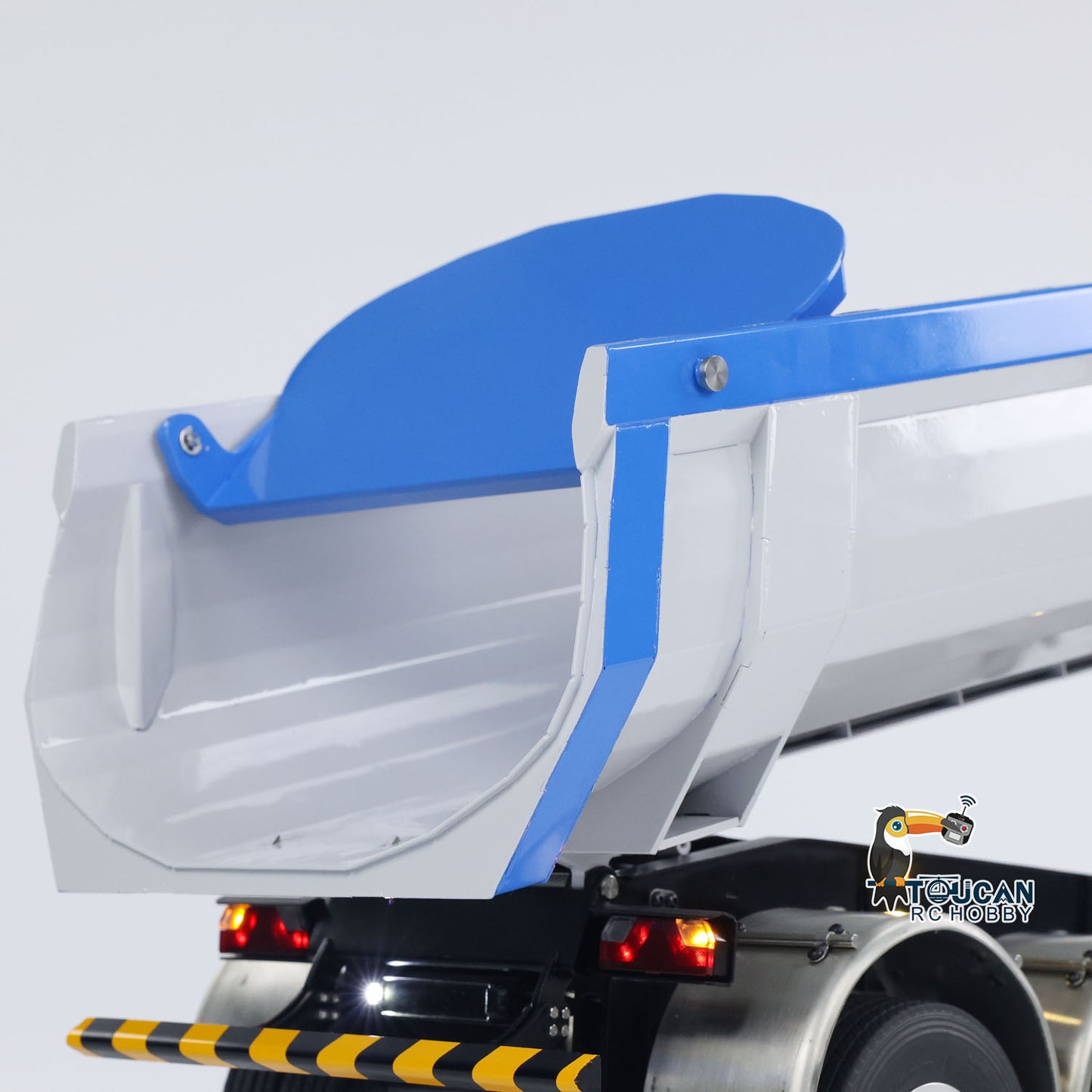Customized LESU 1/14 RC Metal Hydraulic Dump Trailer For Tractor Truck DIY Lorry Car Simulation Vehicle Model Electric Legs Assembled Painted