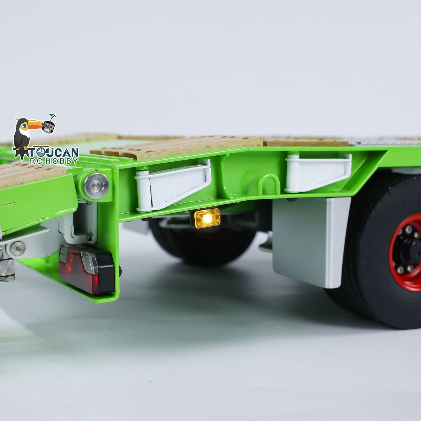 1/14 LESU Metal Trailer Hydraulic Lifting Tailboard Electric Legs Painted for RC Tractor Truck DIY Radio Controlled Lorry Car