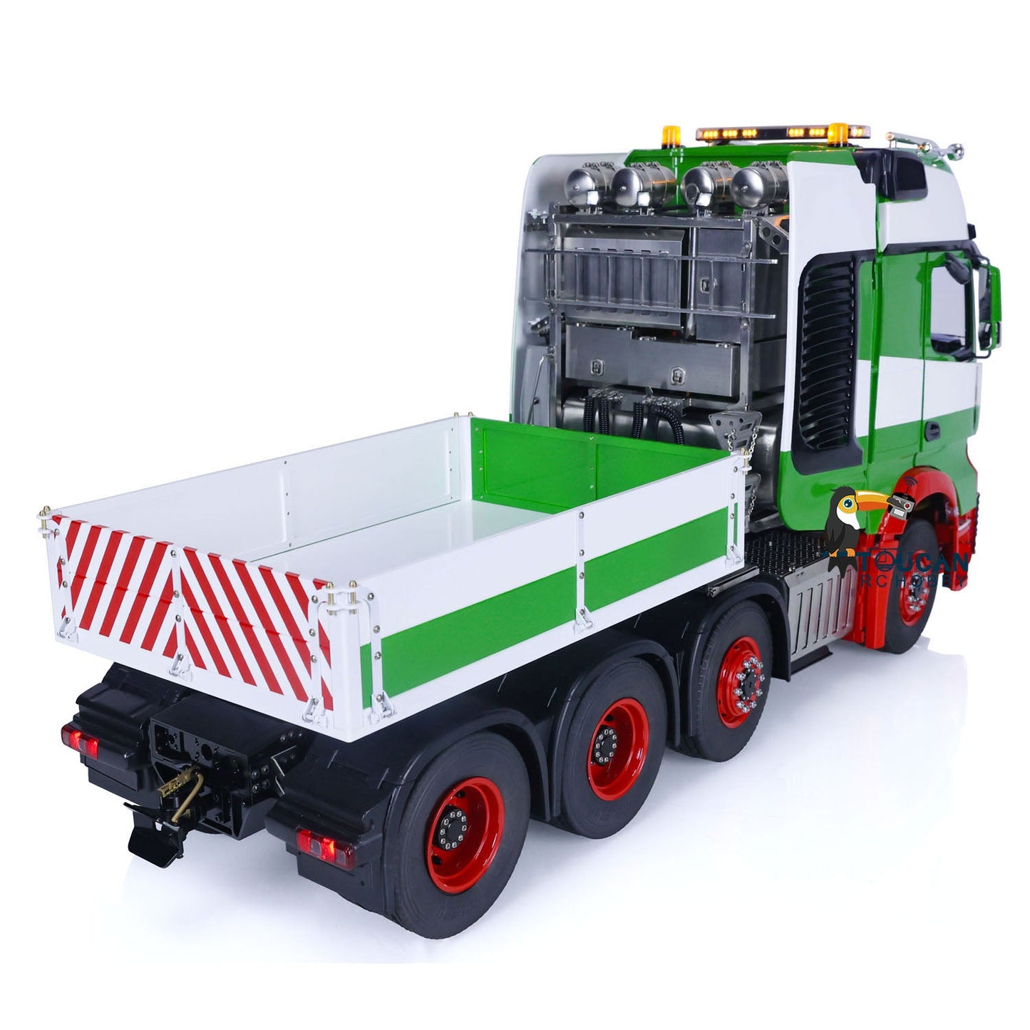 1/14 LESU RC Tractor Truck Remote Control Car Models Metal Chassis Equipment Rack Lock Differential Sound Light Painted