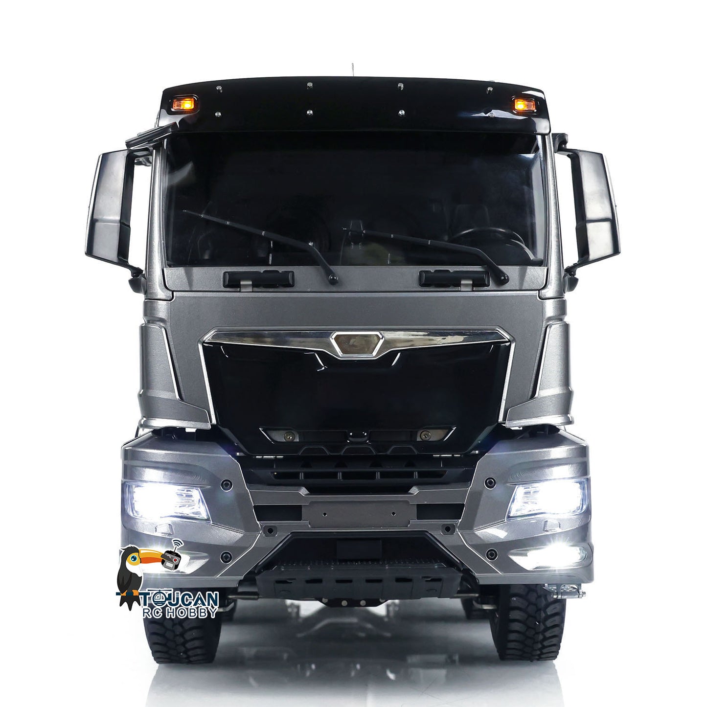 Radio Control 1:14 Hydraulic Tipper Metal Cabin Shell Differential Lock 8x8 Chassis 2Speed RC Dump Truck Sound Light