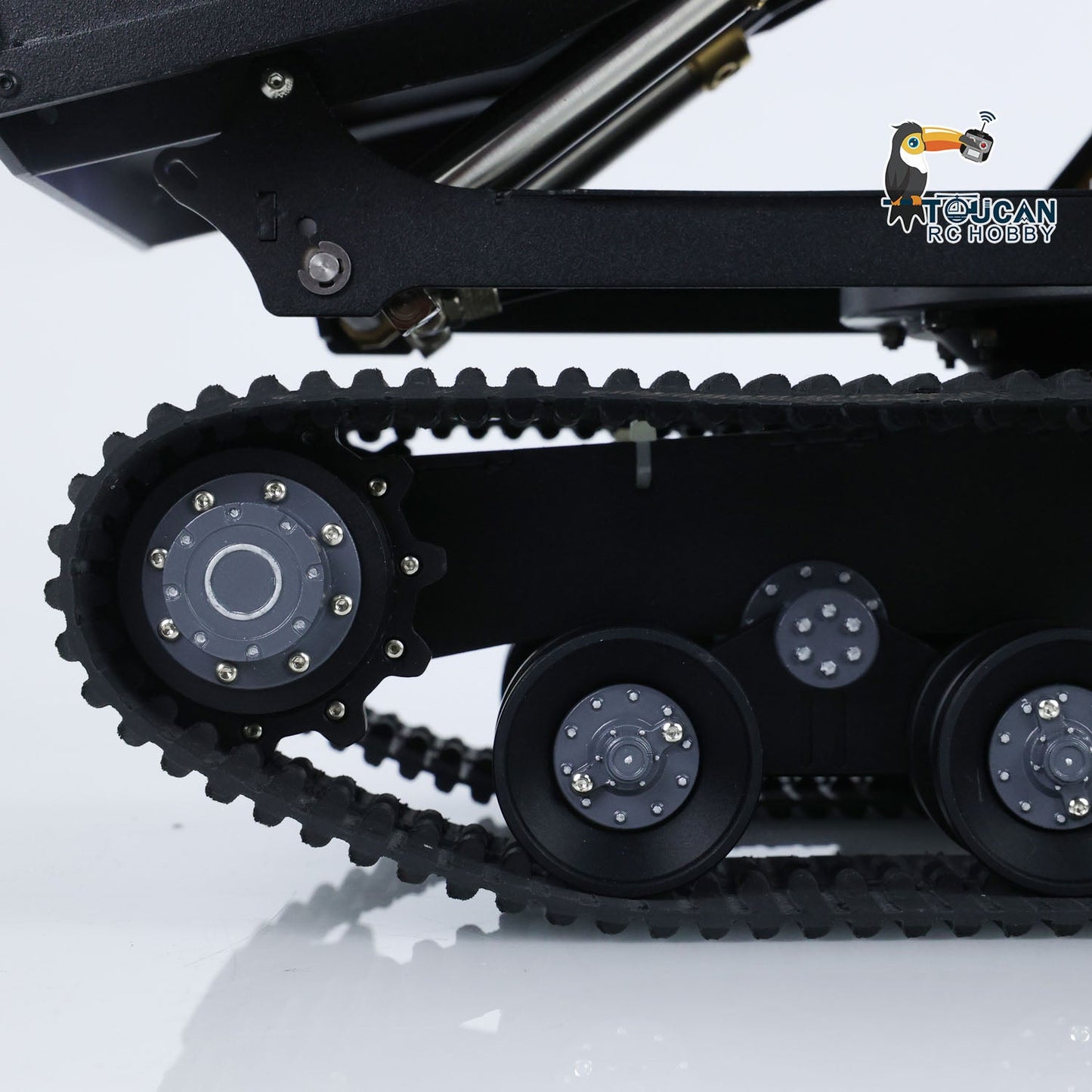 1/14 RC Hydraulic Crawler Dump Truck T14R Metal Tracked Tipper RTR Construction Machine Flysky ST8 Radio Light Sound Battery