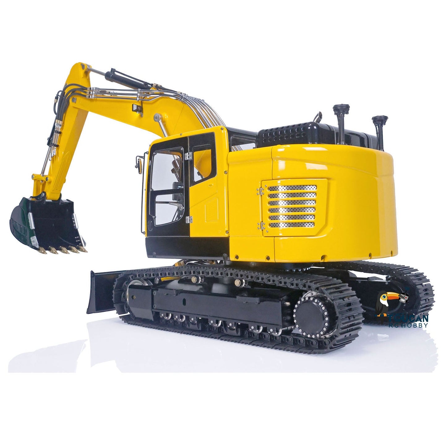LESU 1:14 Scale Metal Aoue-ET26L RC Hydraulic Excavator ET26L Painted 2 Arms Digger Model Quick Coupler fork Openable Small Bucket Grab