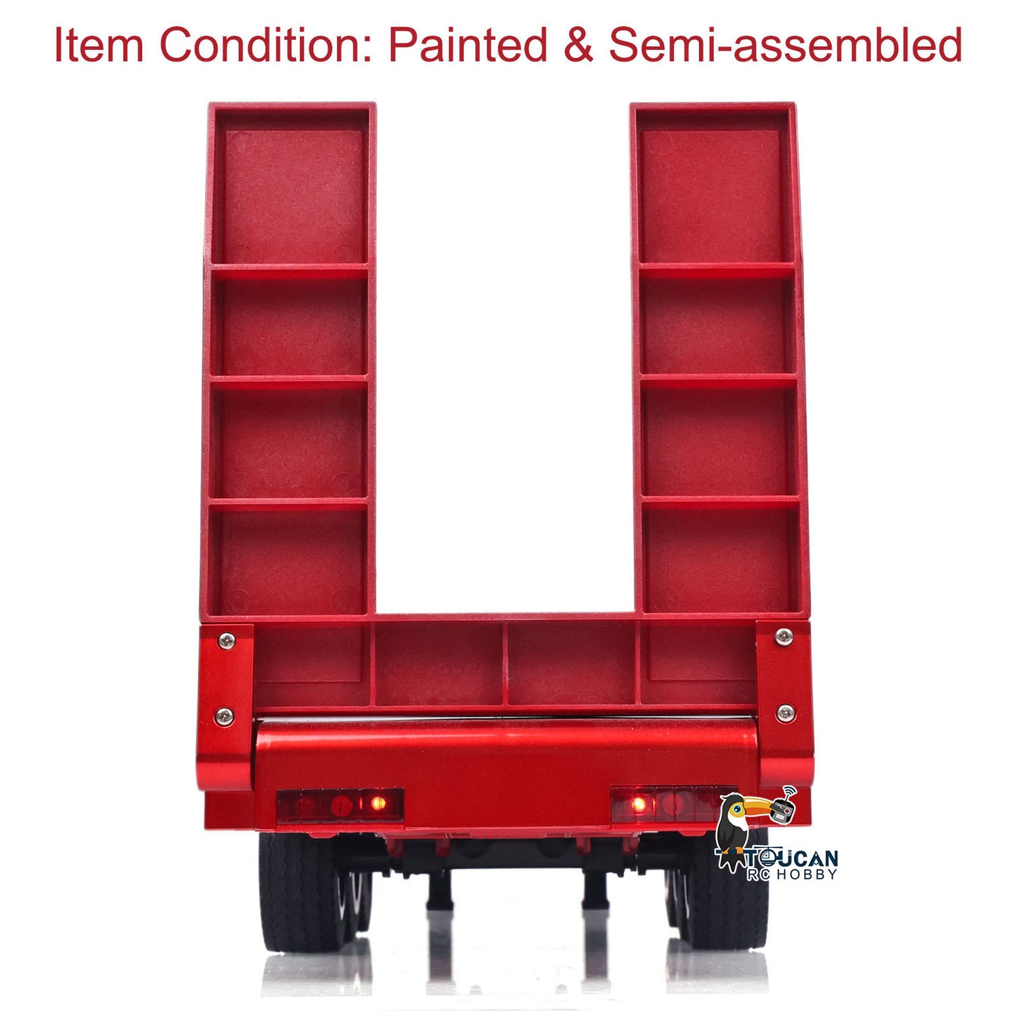 US STOCK 3 Axle Plastic Semi Trailer Flatbed 1502 for 1/18 Remote Control Tractor Truck HUINA 1501 RC Lorry Car Model Upgrade Parts