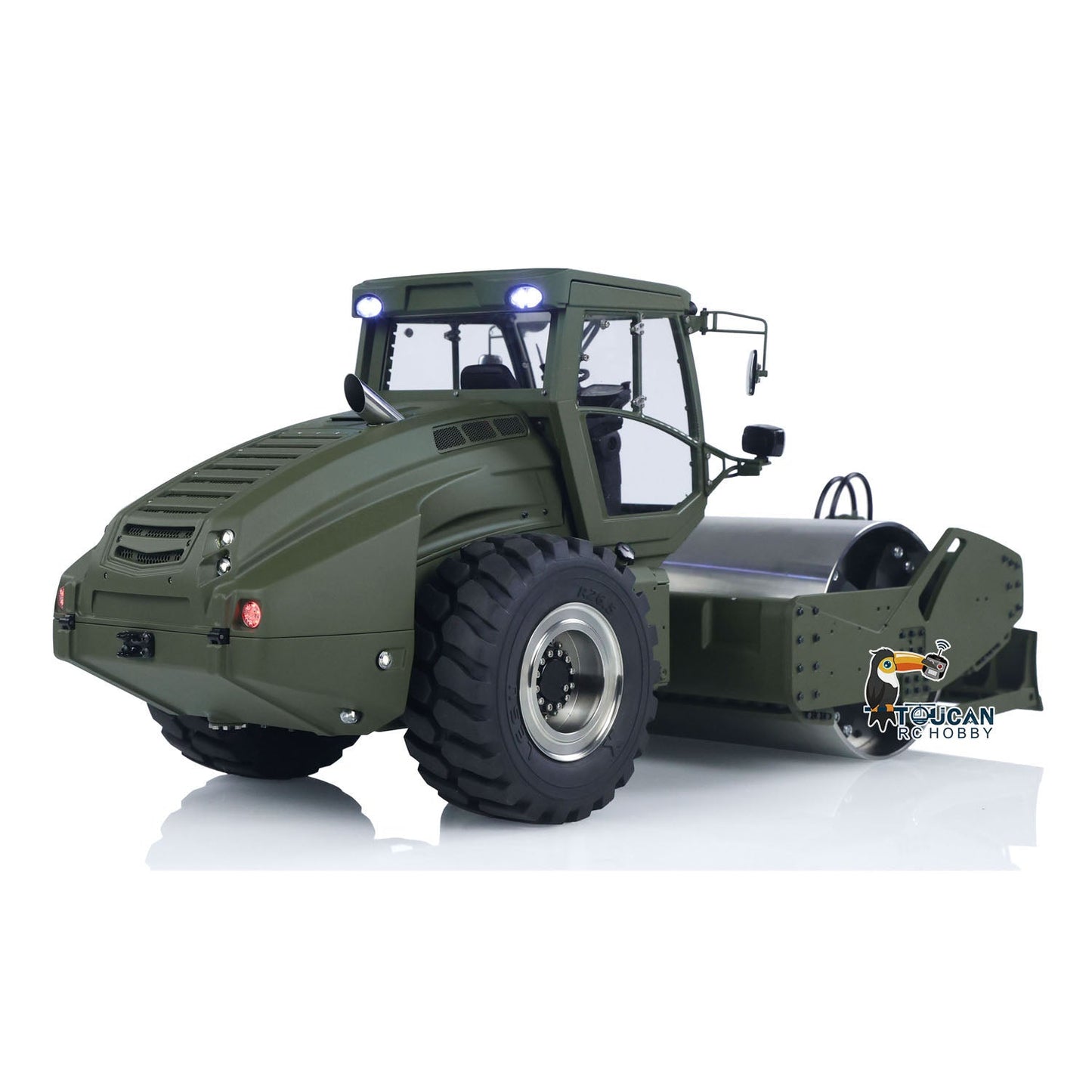 LESU 1:14 Hydraulic RC Road Roller Aoue H13i Radio Control Construction Cars RTR Model Flysky I6S Radio Battery Charger Light
