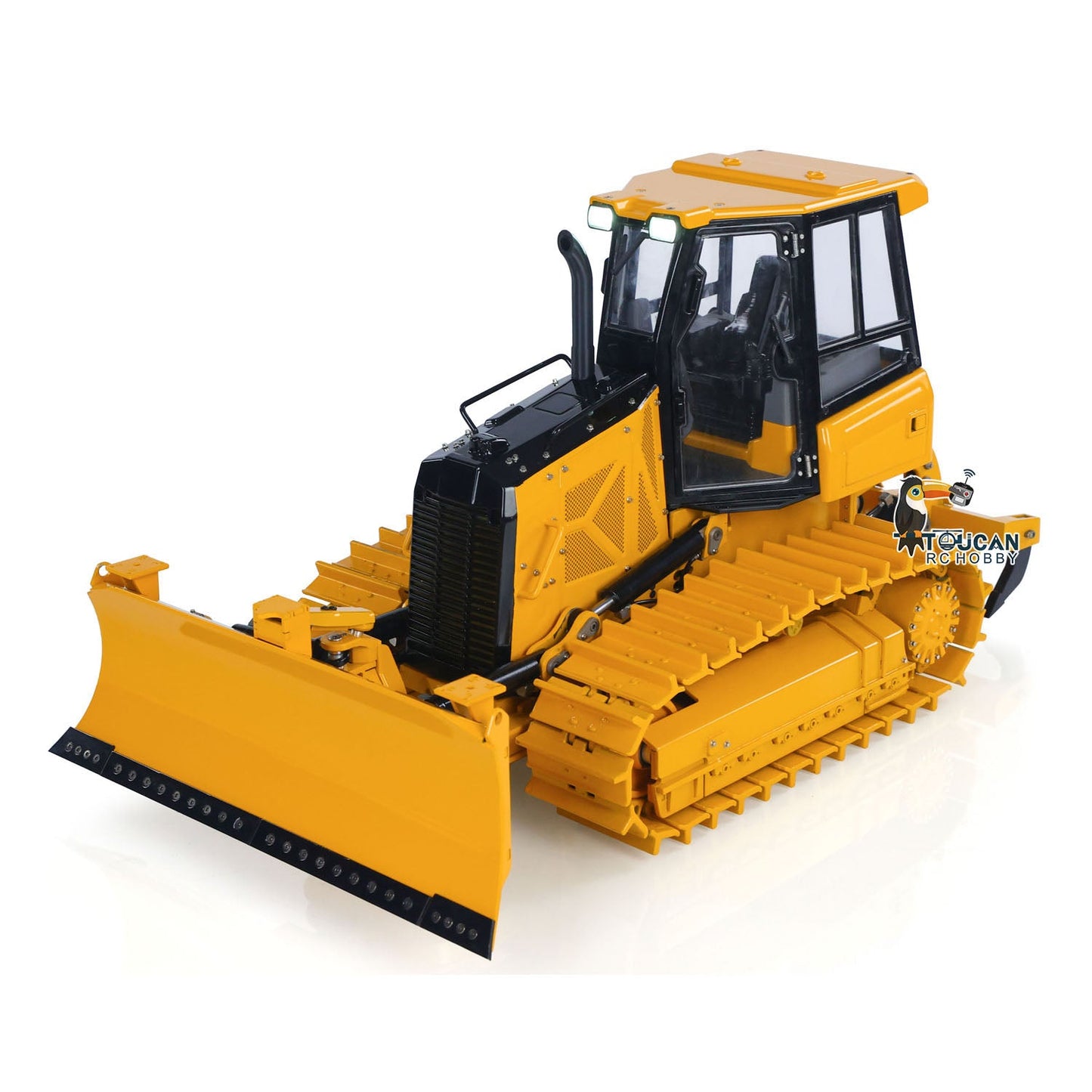 New Arrival Metal 1/12 RC Hydraulic Bulldozer D3 Remote Control Engineering Vehicles 4CH Valve Construction Car Light Sound Flysky ST8 Radio