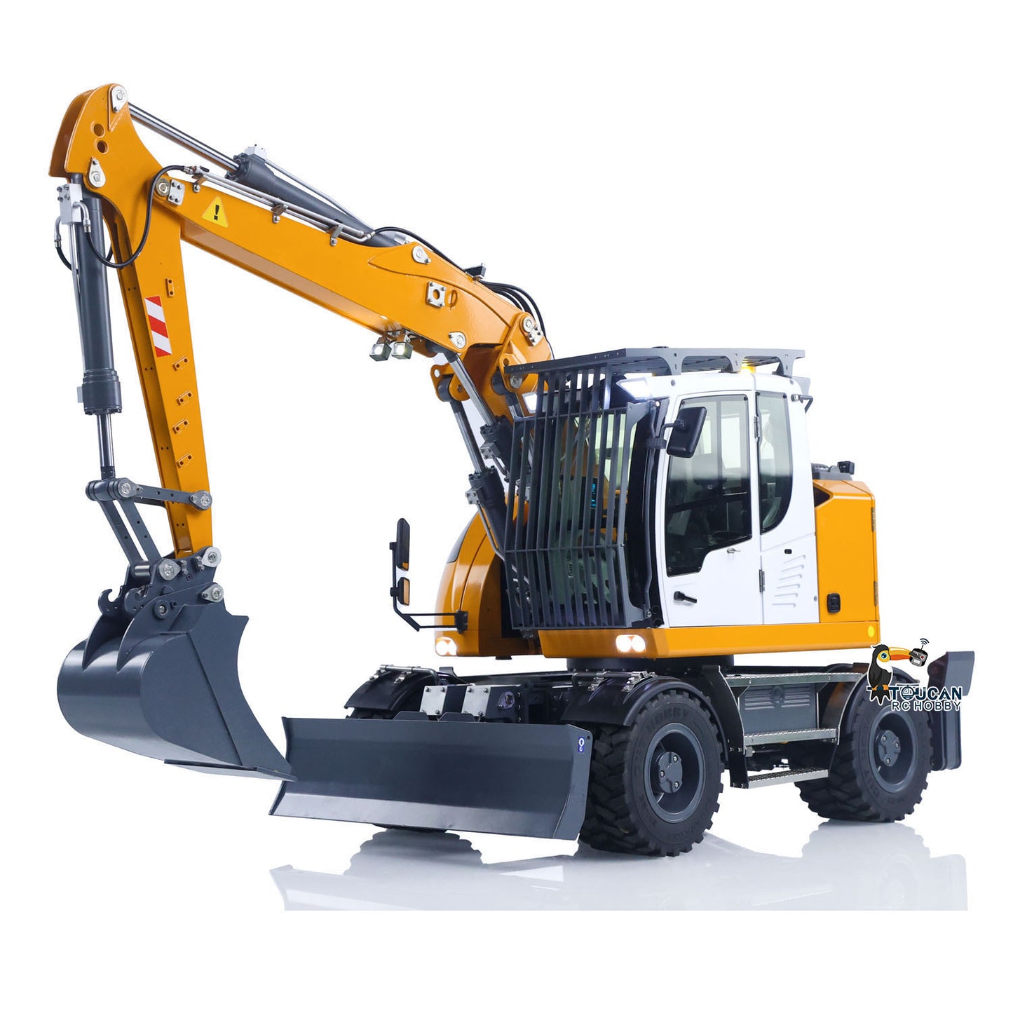 Pre-Order 1/14 RC Hydraulic Wheeled Excavator LR914 8-ways Valve RTR Metal Remote Control 4*4 Digger Model Axle Lock Flysky PL18EV Lite