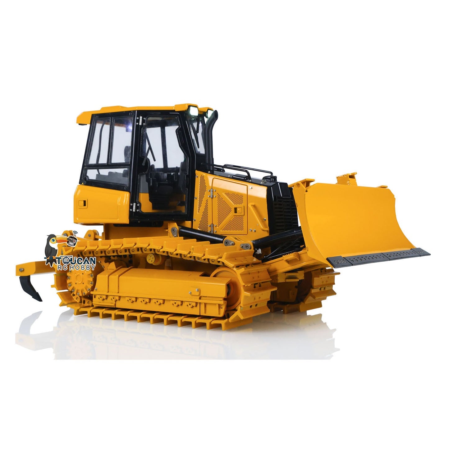 New Arrival Metal 1/12 RC Hydraulic Bulldozer D3 Remote Control Engineering Vehicles 4CH Valve Construction Car Light Sound Flysky ST8 Radio