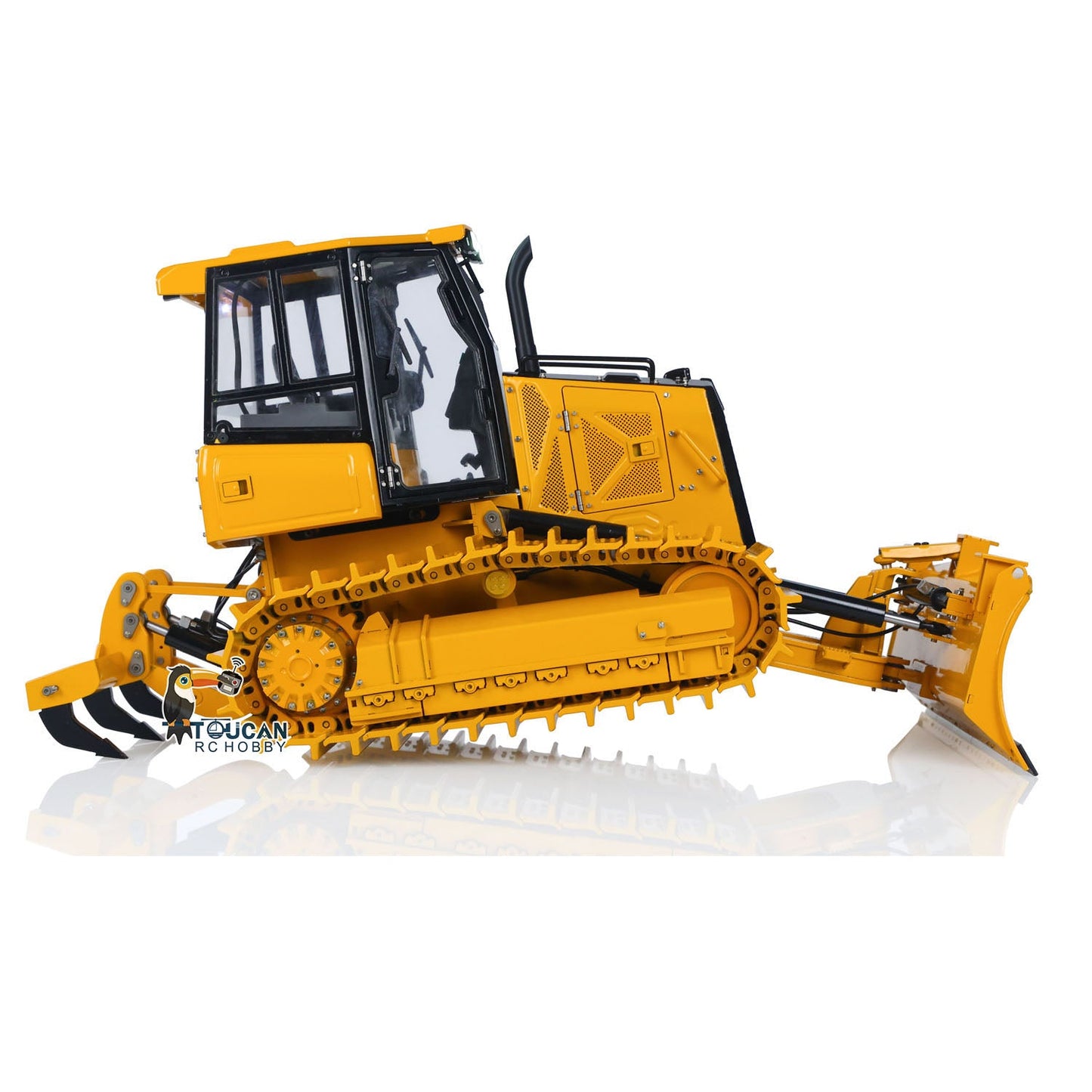New Arrival Metal 1/12 RC Hydraulic Bulldozer D3 Remote Control Engineering Vehicles 4CH Valve Construction Car Light Sound Flysky ST8 Radio