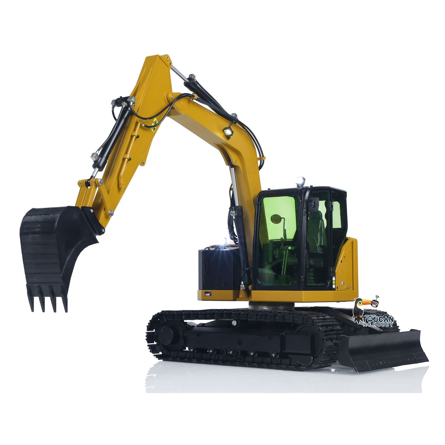 Metal 1/14 RC Hydraulic Excavator C308 308 Radio Controlled Digger Construction Vehicle RTR Model Flysky ST8 Radio Battery