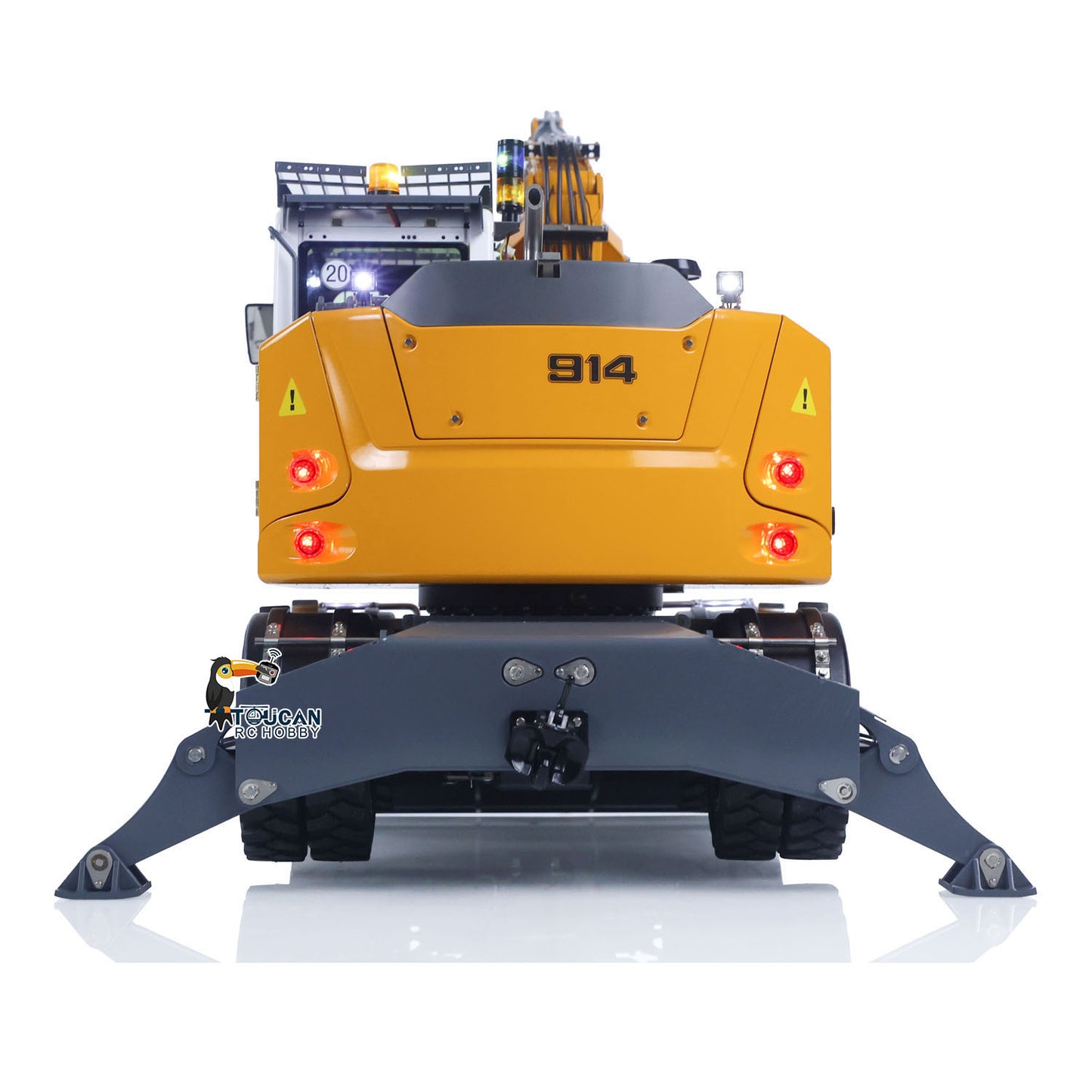 Pre-Order 1/14 RC Hydraulic Wheeled Excavator LR914 8-ways Valve RTR Metal Remote Control 4*4 Digger Model Axle Lock Flysky PL18EV Lite
