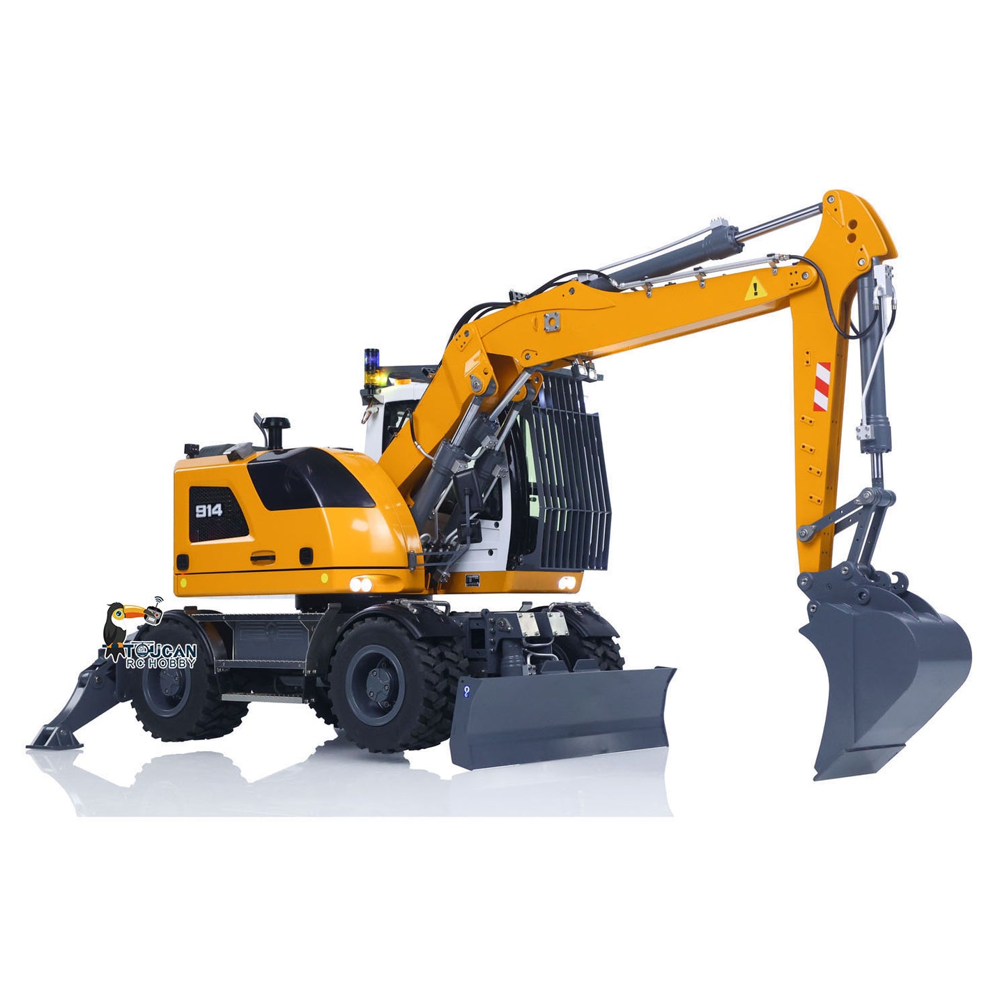 Pre-Order 1/14 RC Hydraulic Wheeled Excavator LR914 8-ways Valve RTR Metal Remote Control 4*4 Digger Model Axle Lock Flysky PL18EV Lite