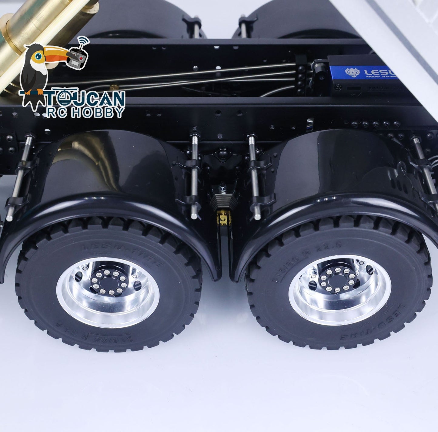 LESU 1/14 Scale RT R8X8 RC Hydraulic Dump Truck Painted Metal Chassis Lock Differential Steering Servo Charger ESC