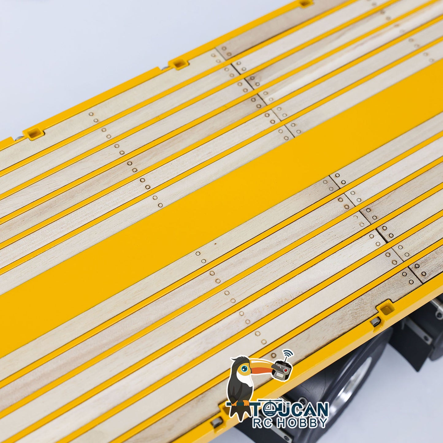 NOOXION Metal 1/14 6-axle Flat Trailer for RC Tractor Truck Remote Controlled Cars DIY Model 1138x186x205mm Servo