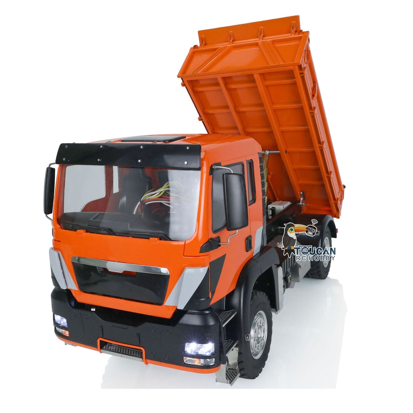 LESU 1/14 4*4 RC Hydraulic Dump Truck TGS Painted Radio Controlled Dumper Car Model Sound Light System ESC Motor Servo