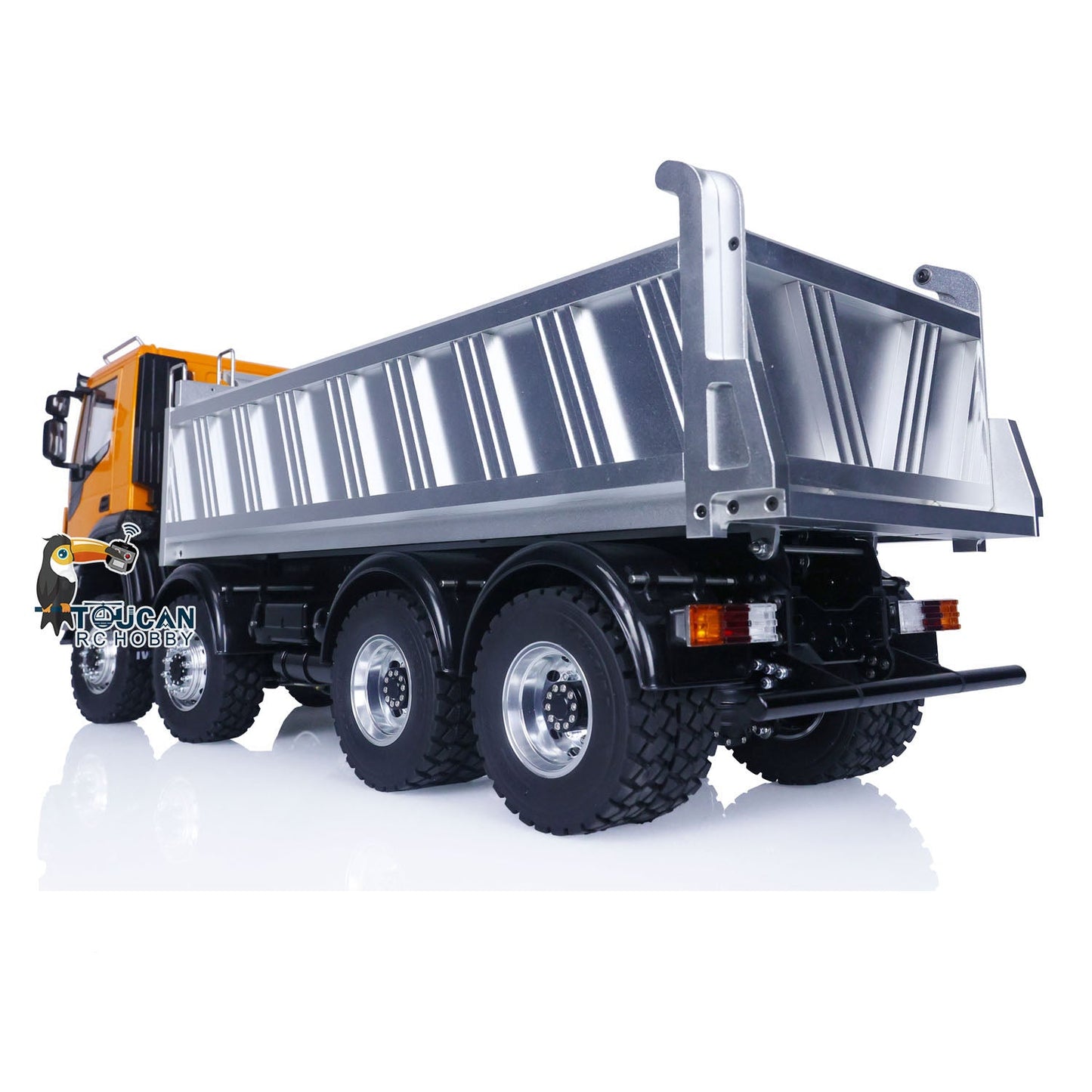 LESU 1/14 Scale RT R8X8 RC Hydraulic Dump Truck Painted Metal Chassis Lock Differential Steering Servo Charger ESC