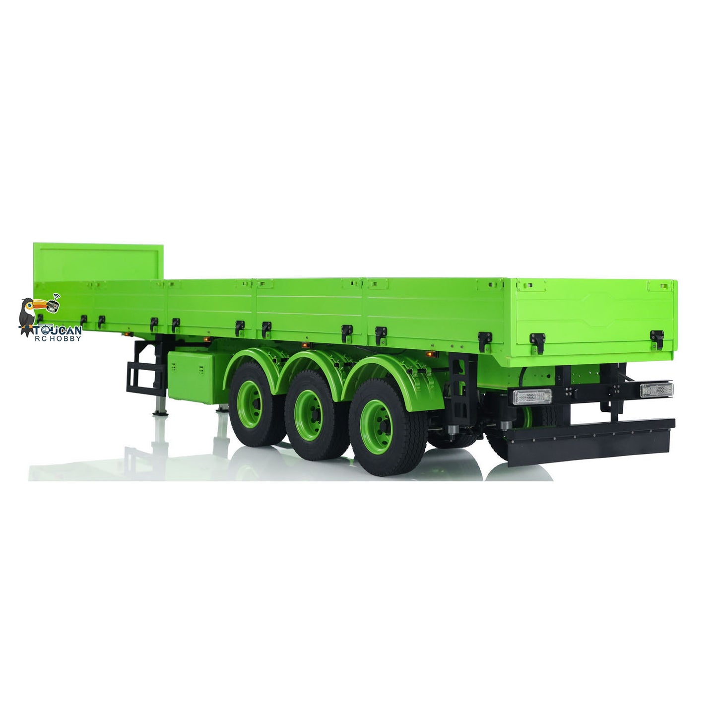 3 Axles 1/14 Metal Semi Trailer Manual Lifting Legs Lights for Remote Control Tractor Truck DIY TAMIYA Lorry Model RC Dump Truck