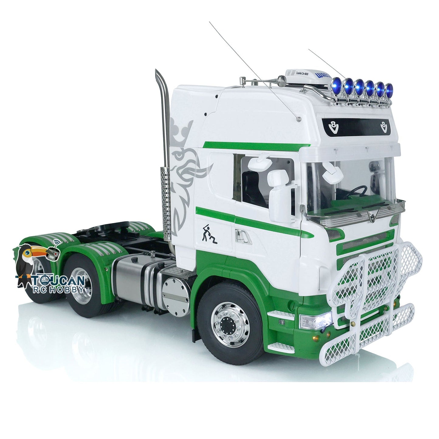 1/14 Scale LESU Remote Controlled Tractor Truck for 6x6 Remote Control Cars Model Metal Chassis Battery & Radio System & Charger