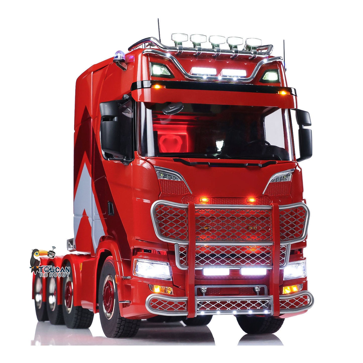 1/14 RC Tractor Truck 770S 8x8 Metal Chassis Remote Control Lorry Lock Differential 3Speed Cab Suspension Smoking ST8 Battery