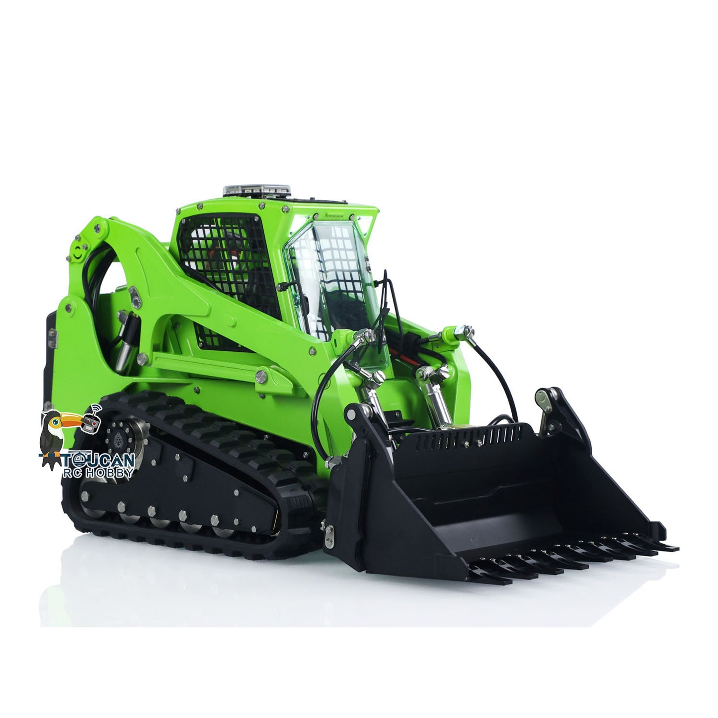 LESU 1/14 Aoue LT5 Bobcat RC Hydraulic Skid-Steer Loader Electric Cleaner I6S Radio Battery RTR Remote Control Construction Car