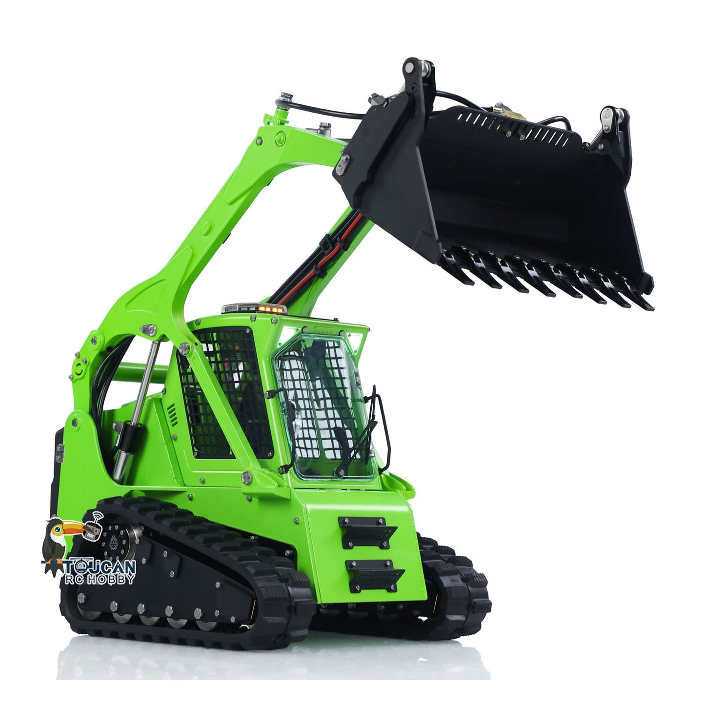 LESU 1/14 Aoue LT5 Bobcat RC Hydraulic Skid-Steer Loader Electric Cleaner I6S Radio Battery RTR Remote Control Construction Car