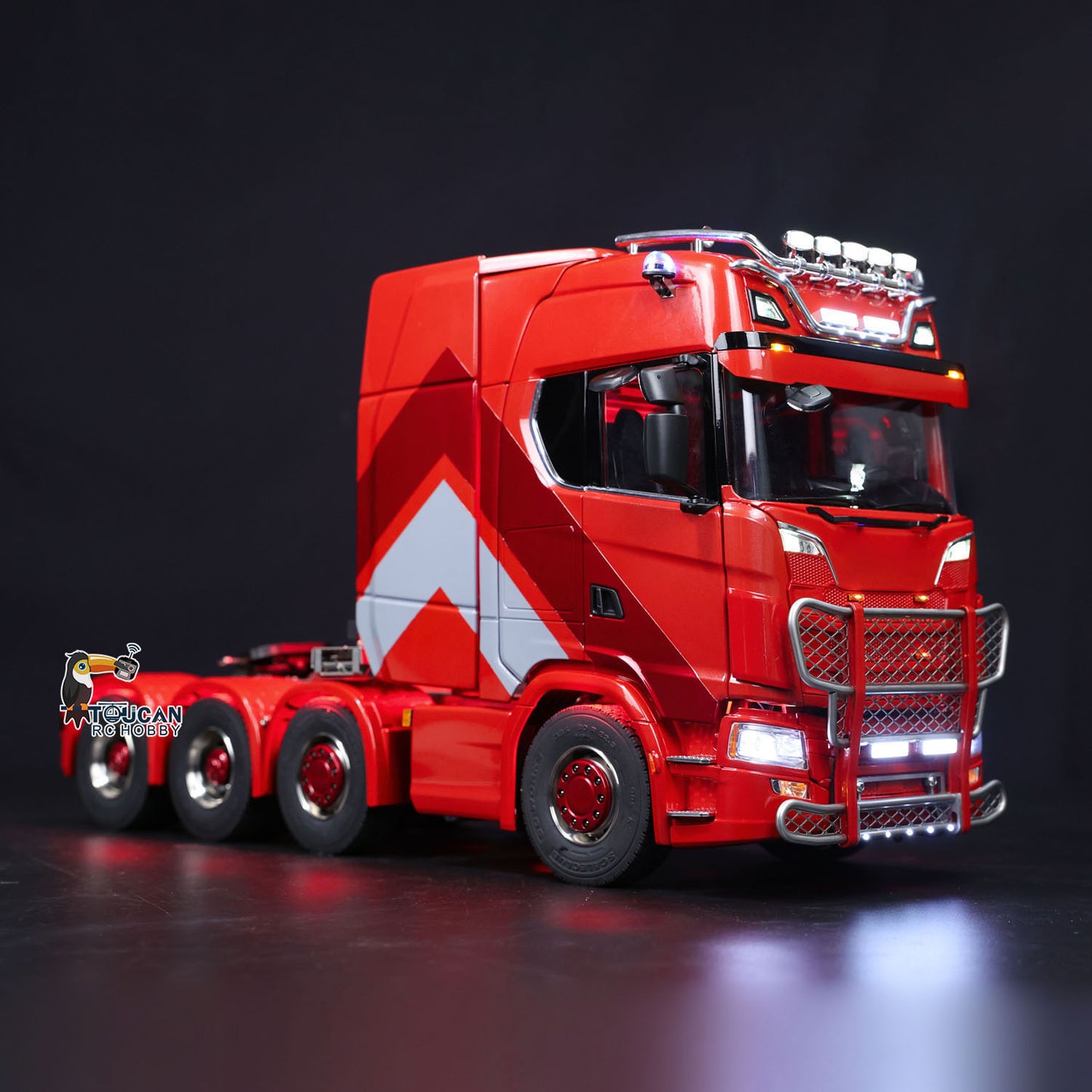 1/14 RC Tractor Truck 770S 8x8 Metal Chassis Remote Control Lorry Lock Differential 3Speed Cab Suspension Smoking ST8 Battery