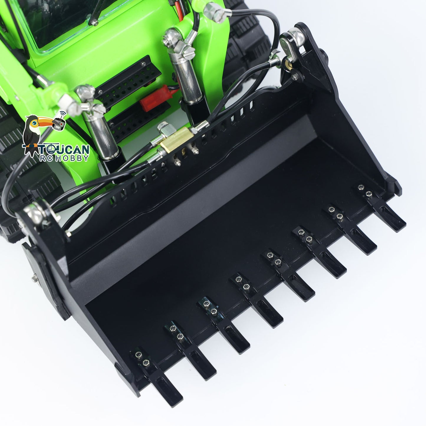 LESU 1/14 Aoue LT5 Bobcat RC Hydraulic Skid-Steer Loader Electric Cleaner I6S Radio Battery RTR Remote Control Construction Car