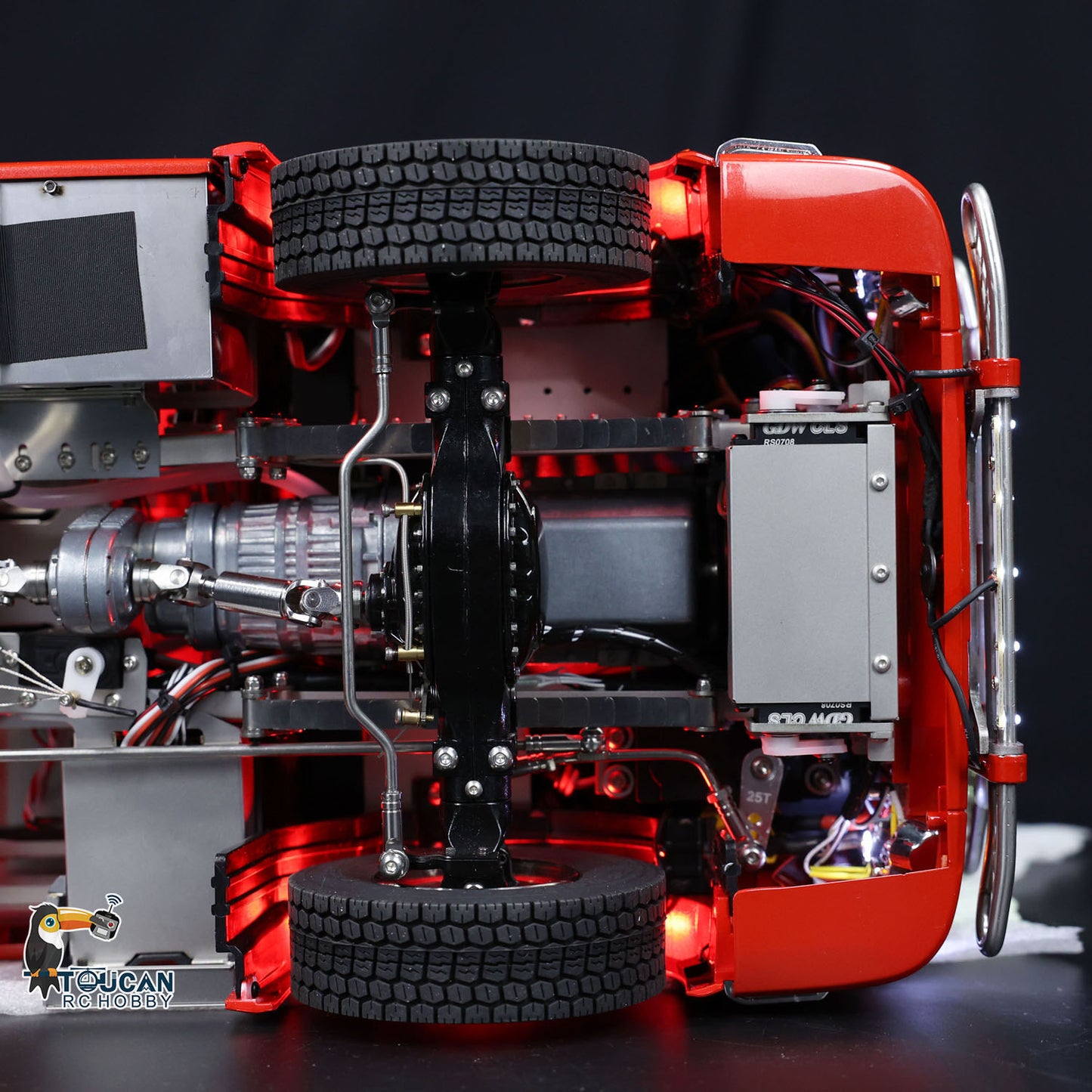 1/14 RC Tractor Truck 770S 8x8 Metal Chassis Remote Control Lorry Lock Differential 3Speed Cab Suspension Smoking ST8 Battery