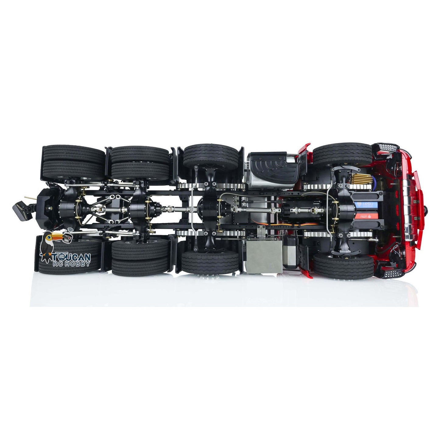 TOUCAN Metal 8X8 Chassis 3Speed Gearbox Differential Lock Axles 1/14 RC Tractor Truck RTR 3363 Radio Control Car Flysky I6S Radio