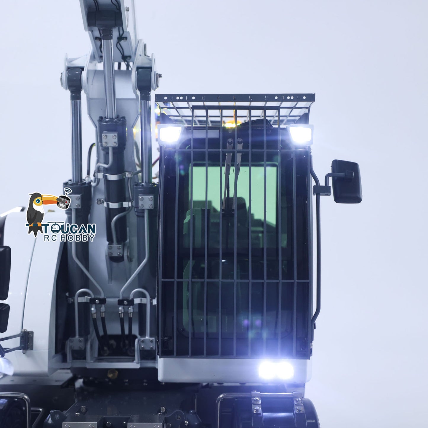 1:14 RC Hydraulic Wheeled Excavator LR914 8-ways Valve 4?¨¢4 Digger Engineering Vehicle RTR Axle Lock Upgrade Brushless Motor ESC