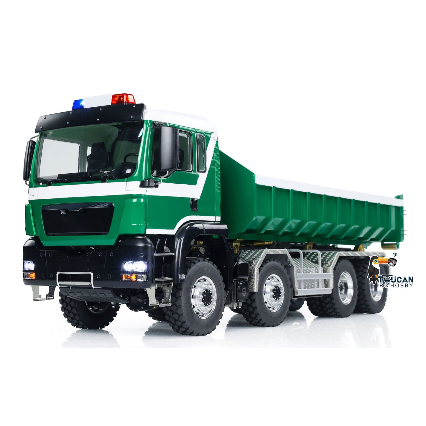 LESU 8x8 1/14 RC Hydraulic Roll On Dumper Truck RTR Radio Control Full Dump Cars Lights Sounds
